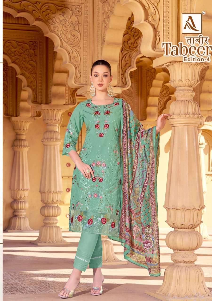 ALOK SUITS TABEER VOL 4 VISCOSE FANCY EMBROIDERY WORK SUIT