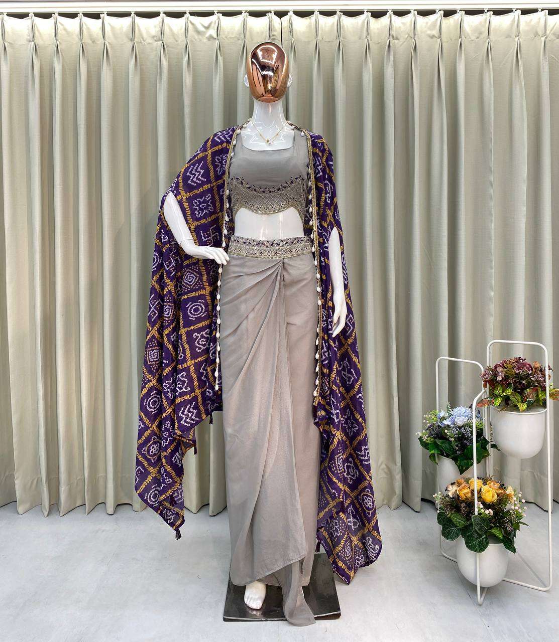 BE 292 DESIGNER FANCY INDO WESTERN STYLE DRESS