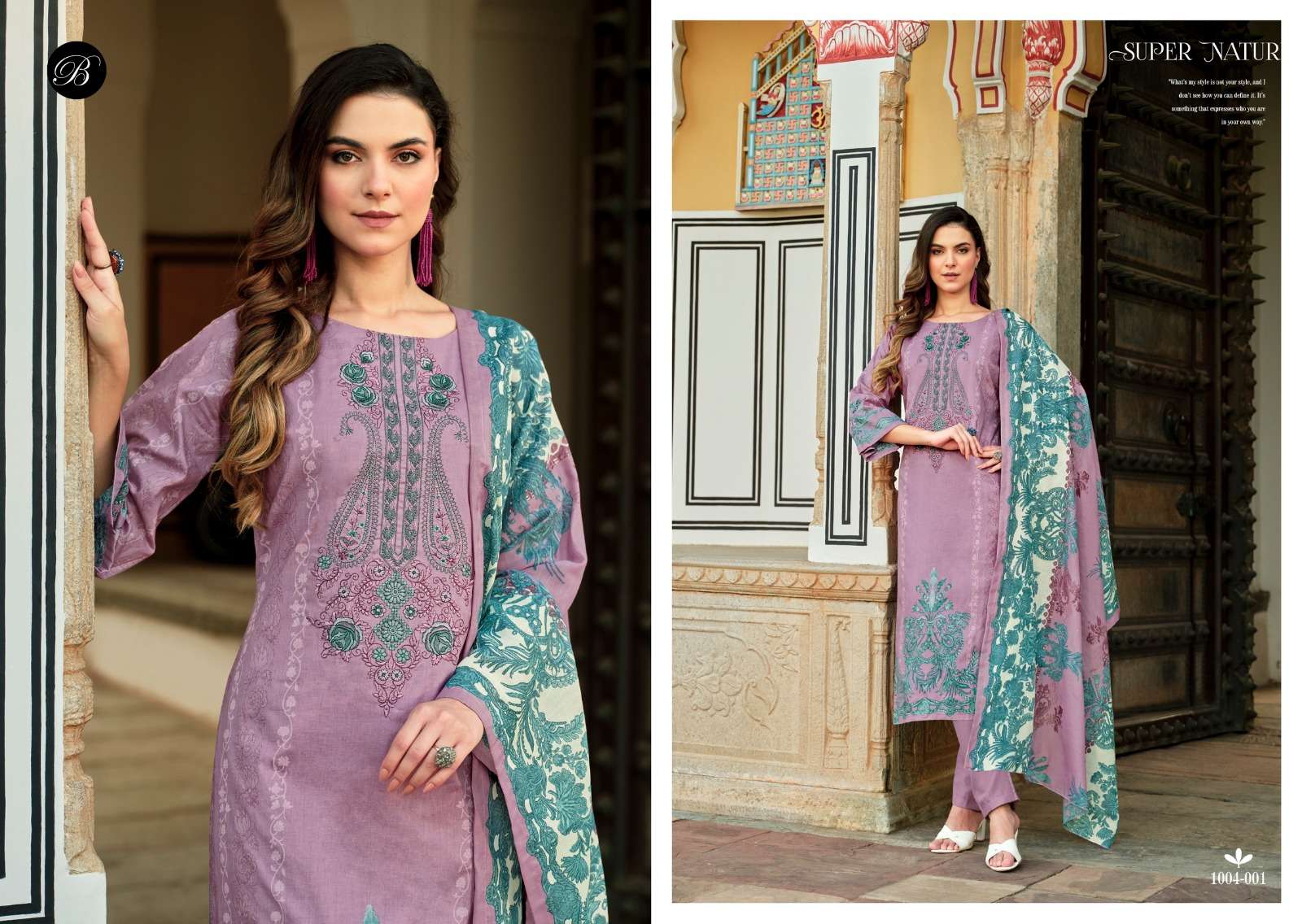 BELLIZA DESIGNER STUDIO NAIRA VOL 83 COTTON DIGITAL PRINTS WITH FANCY WORK SUIT