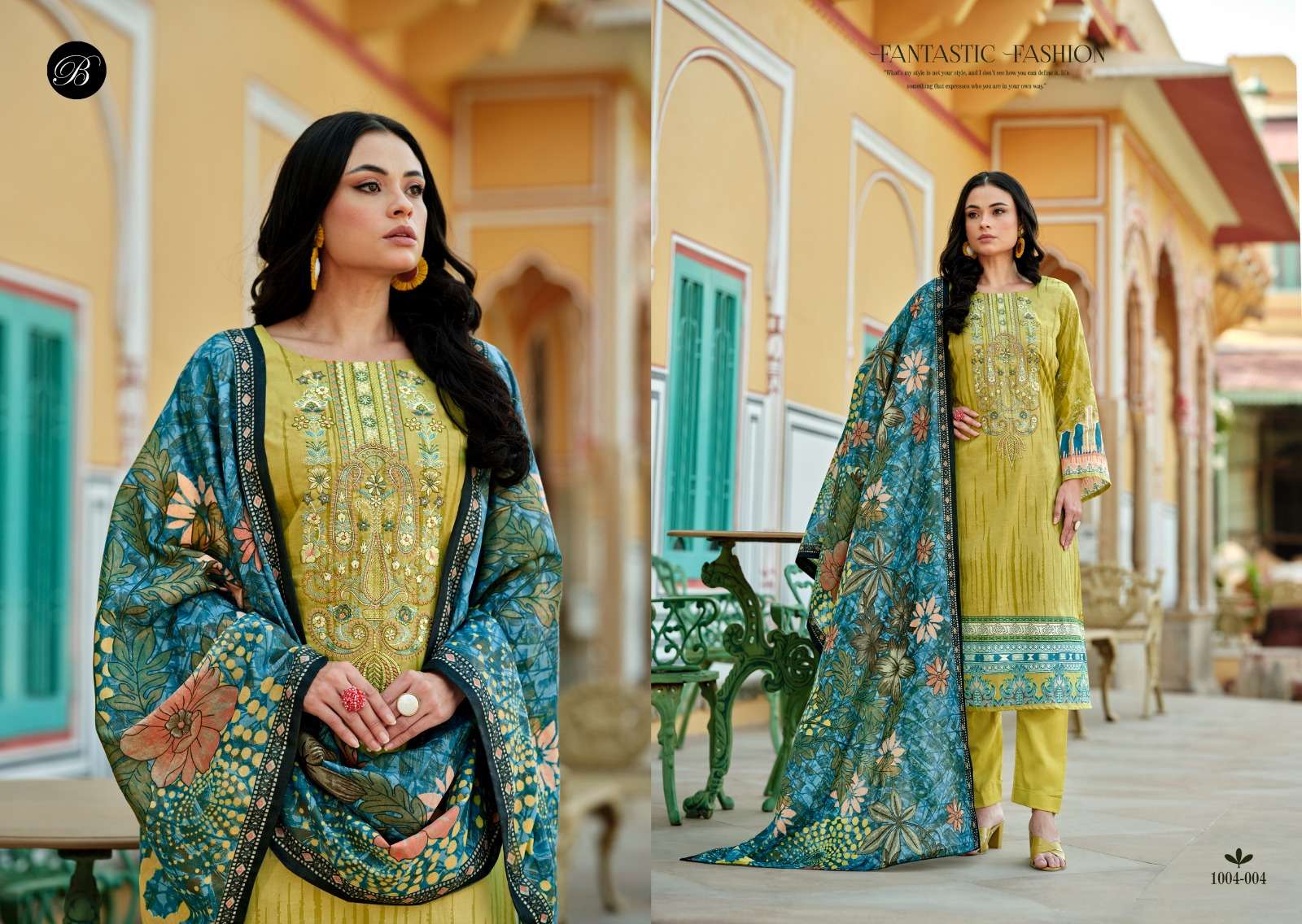 BELLIZA DESIGNER STUDIO NAIRA VOL 83 COTTON DIGITAL PRINTS WITH FANCY WORK SUIT