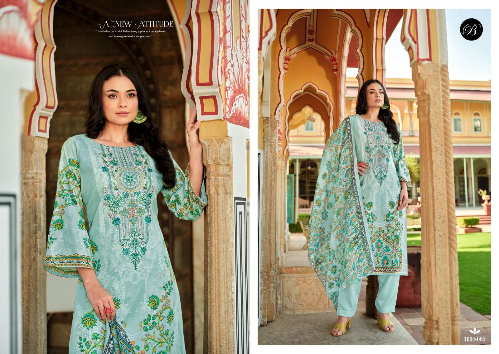 BELLIZA DESIGNER STUDIO NAIRA VOL 83 COTTON DIGITAL PRINTS WITH FANCY WORK SUIT