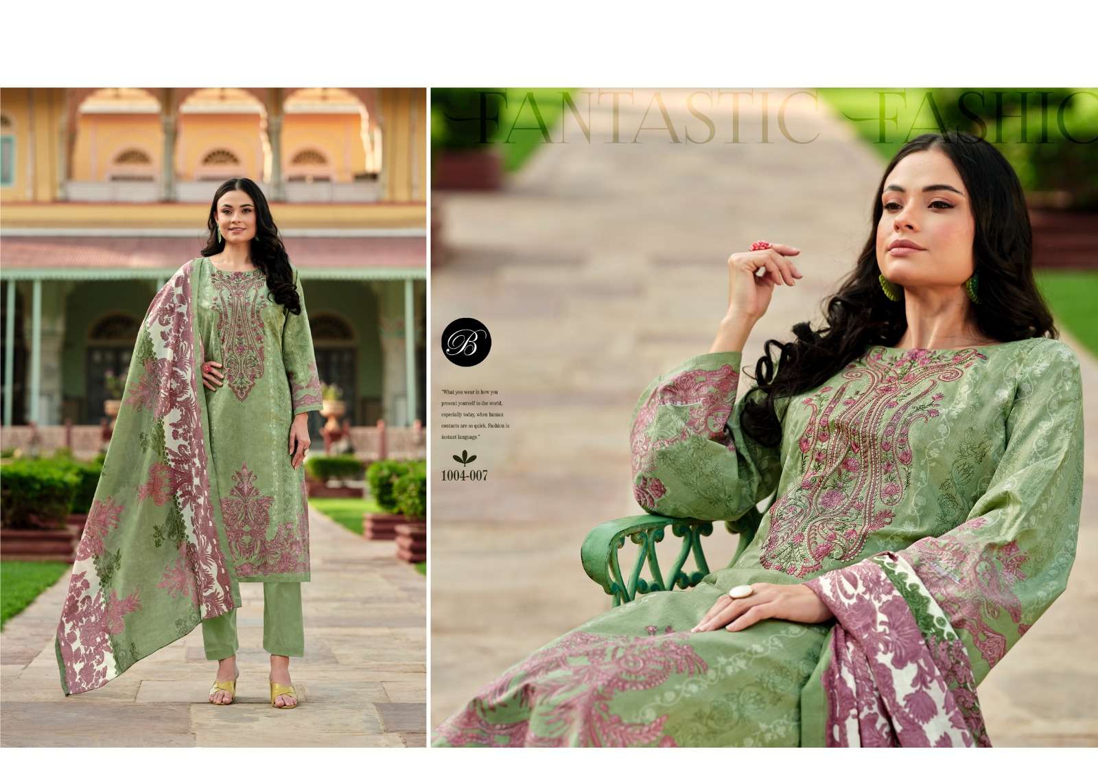 BELLIZA DESIGNER STUDIO NAIRA VOL 83 COTTON DIGITAL PRINTS WITH FANCY WORK SUIT