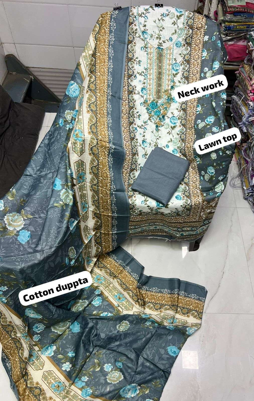 BIN SAEED EMBROIDERED COLLECTION VOL 2 LAWN COTTON FANCY EMBROIDERIES WORK SUIT