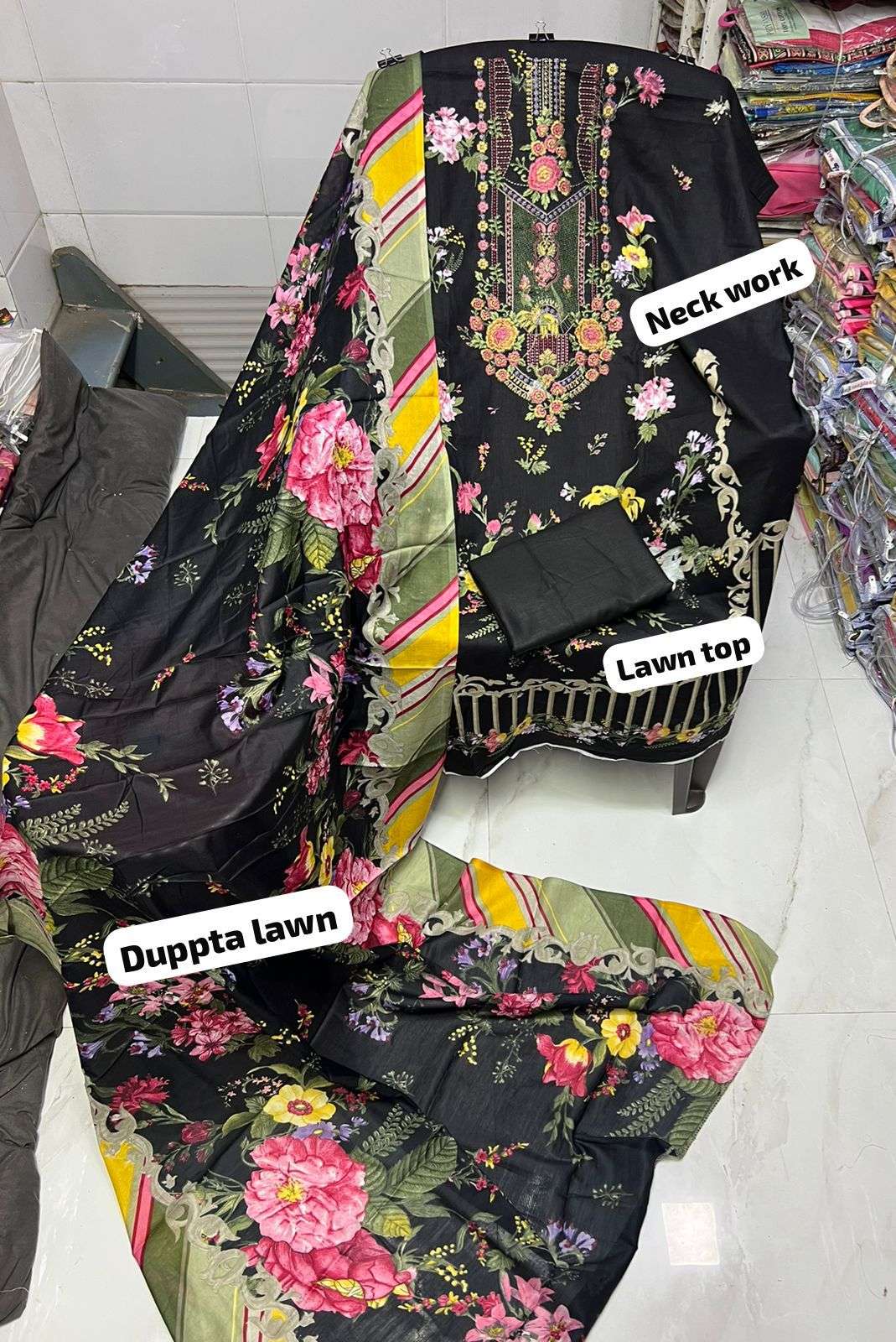 BIN SAEED EMBROIDERED COLLECTION VOL 2 LAWN COTTON FANCY EMBROIDERIES WORK SUIT