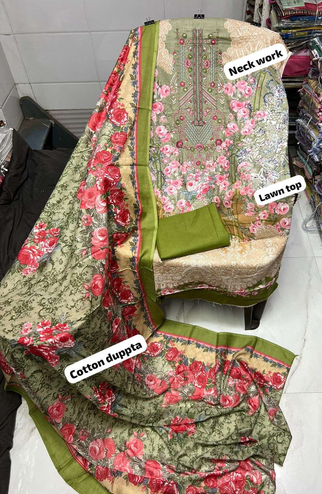 BIN SAEED EMBROIDERED COLLECTION VOL 2 LAWN COTTON FANCY EMBROIDERIES WORK SUIT