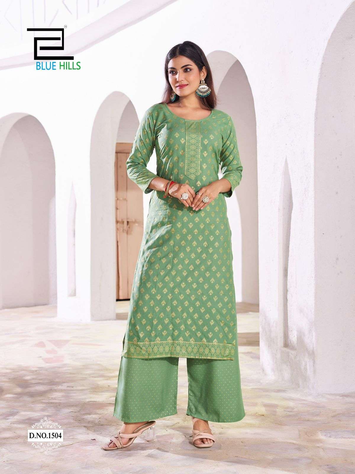 BLUE HILLS REELS VOL 5 RAYON FANCY KURTI WITH PLAZZO SET