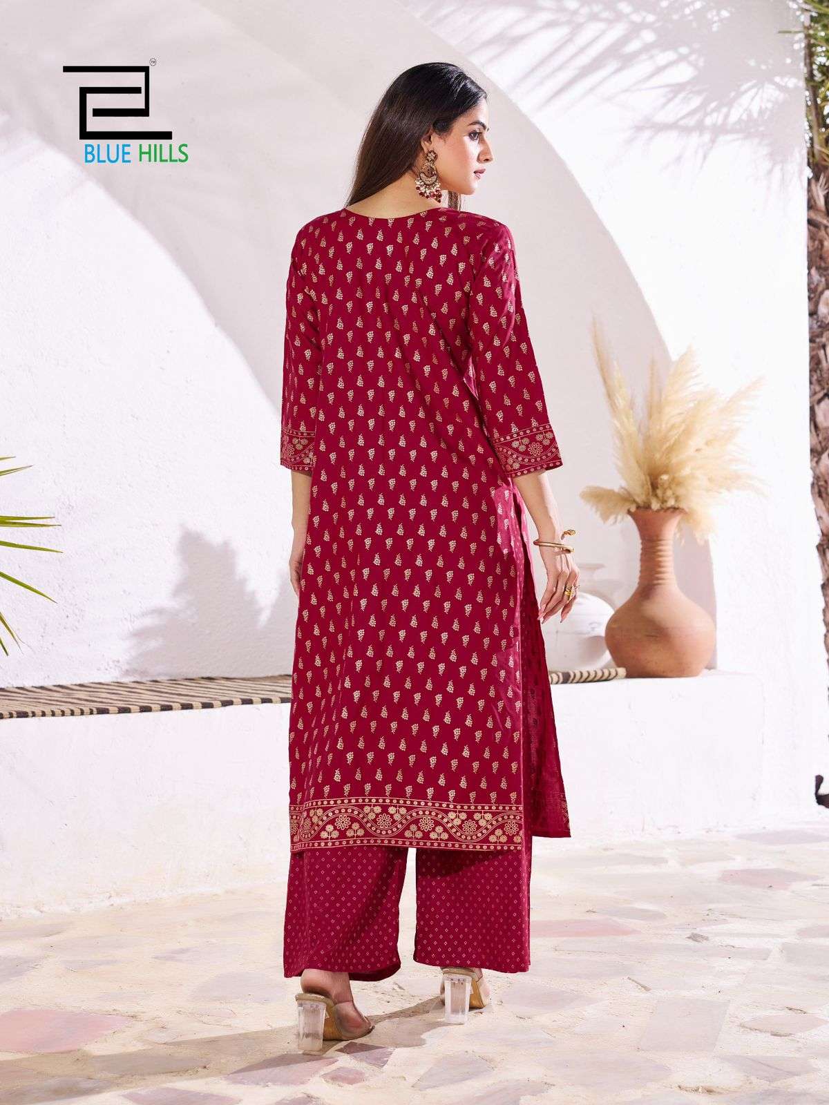 BLUE HILLS REELS VOL 5 RAYON FANCY KURTI WITH PLAZZO SET
