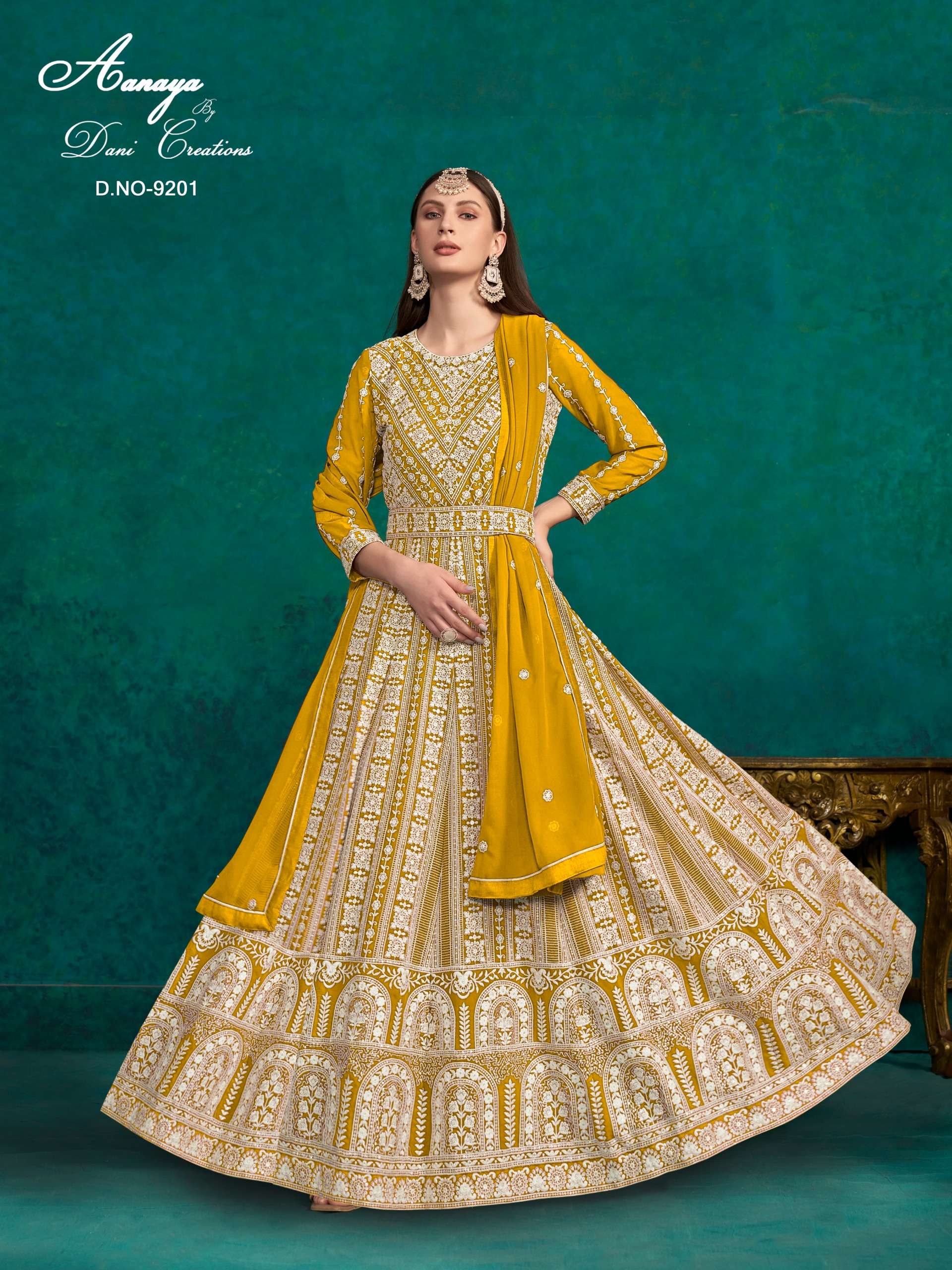 DANI CREATION AANAYA 9200 SERIES GEORGETTE HEAVY DESIGNER ANARKALI GOWN DRESS