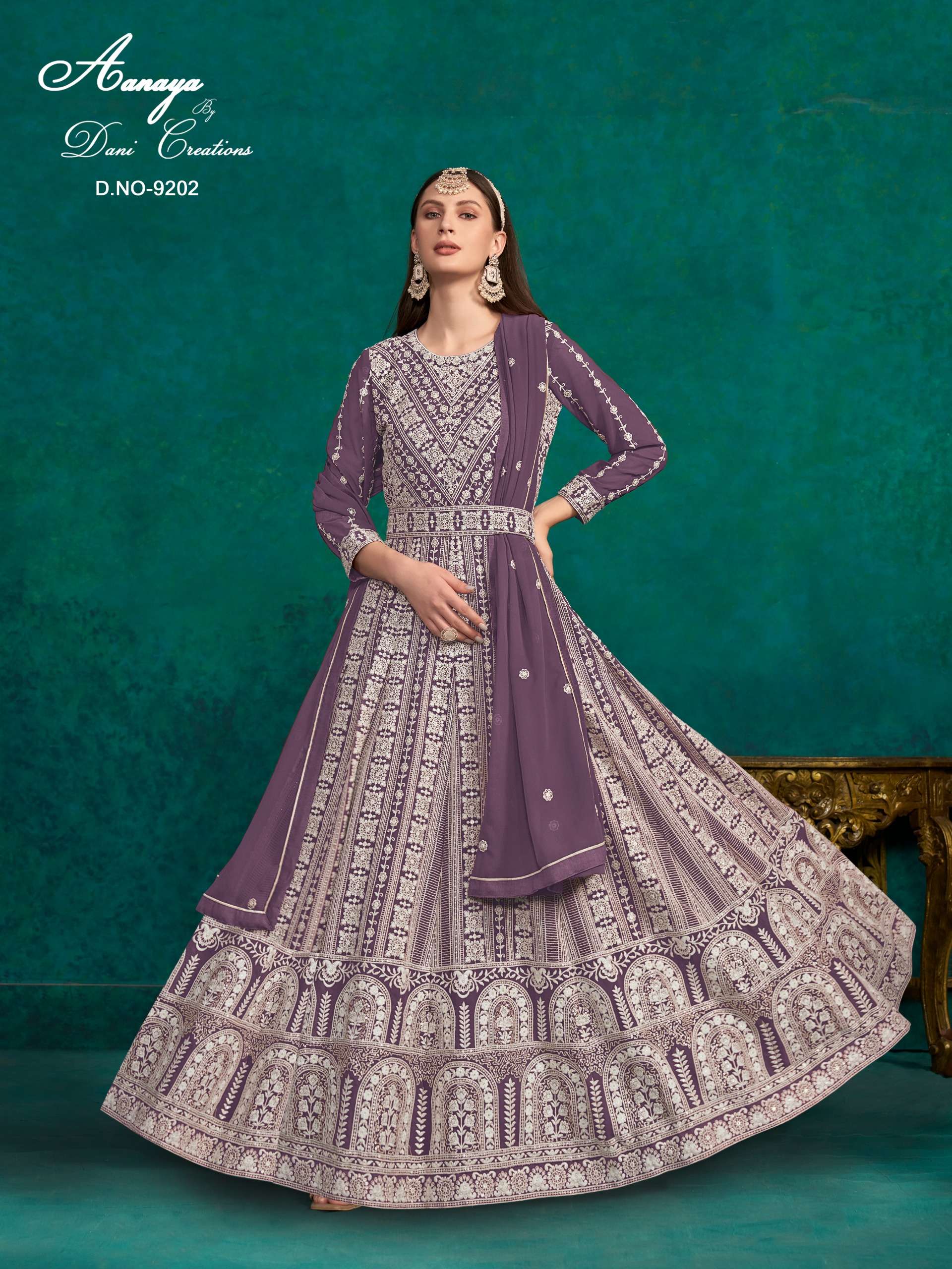 DANI CREATION AANAYA 9200 SERIES GEORGETTE HEAVY DESIGNER ANARKALI GOWN DRESS
