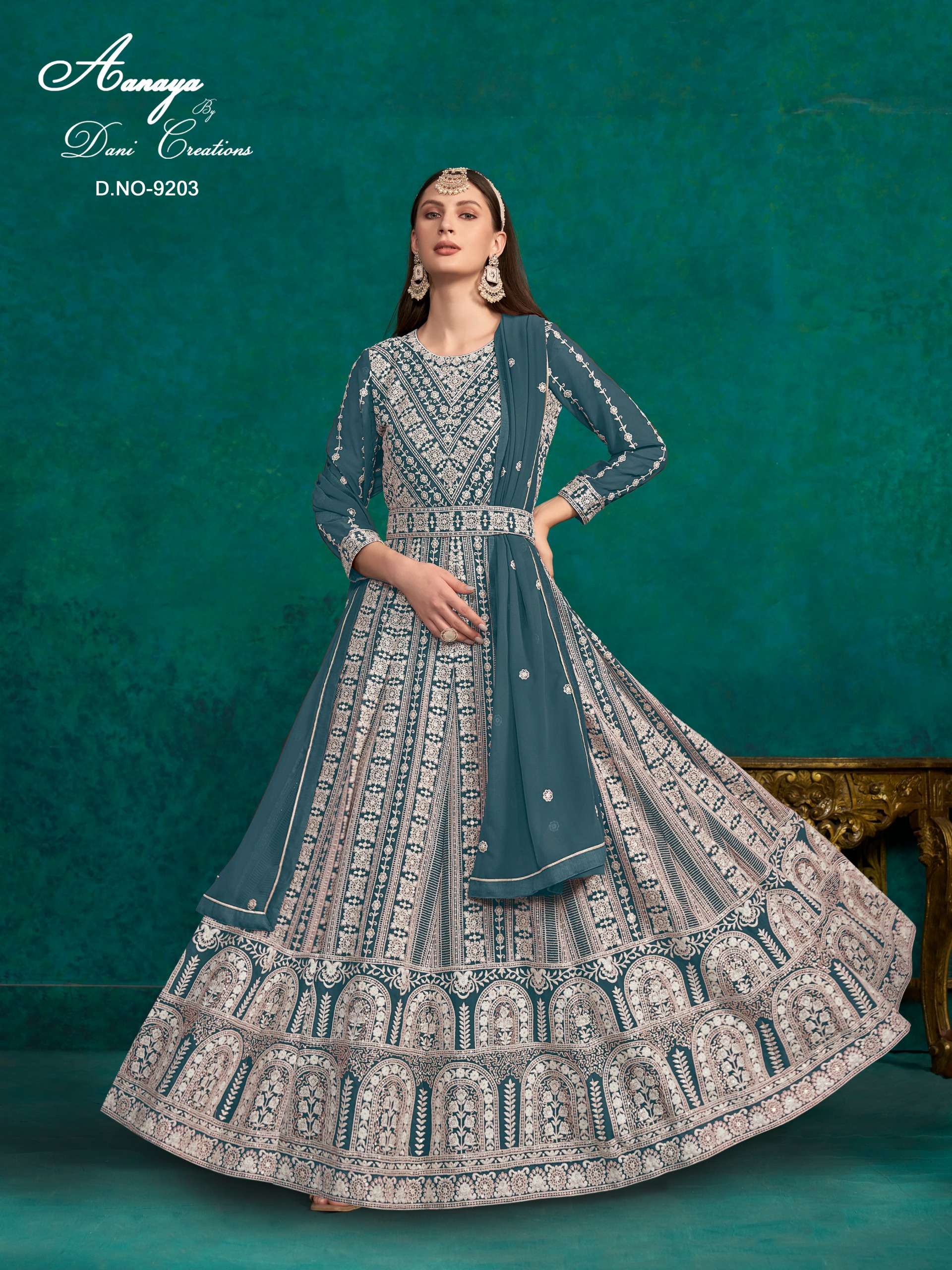 DANI CREATION AANAYA 9200 SERIES GEORGETTE HEAVY DESIGNER ANARKALI GOWN DRESS