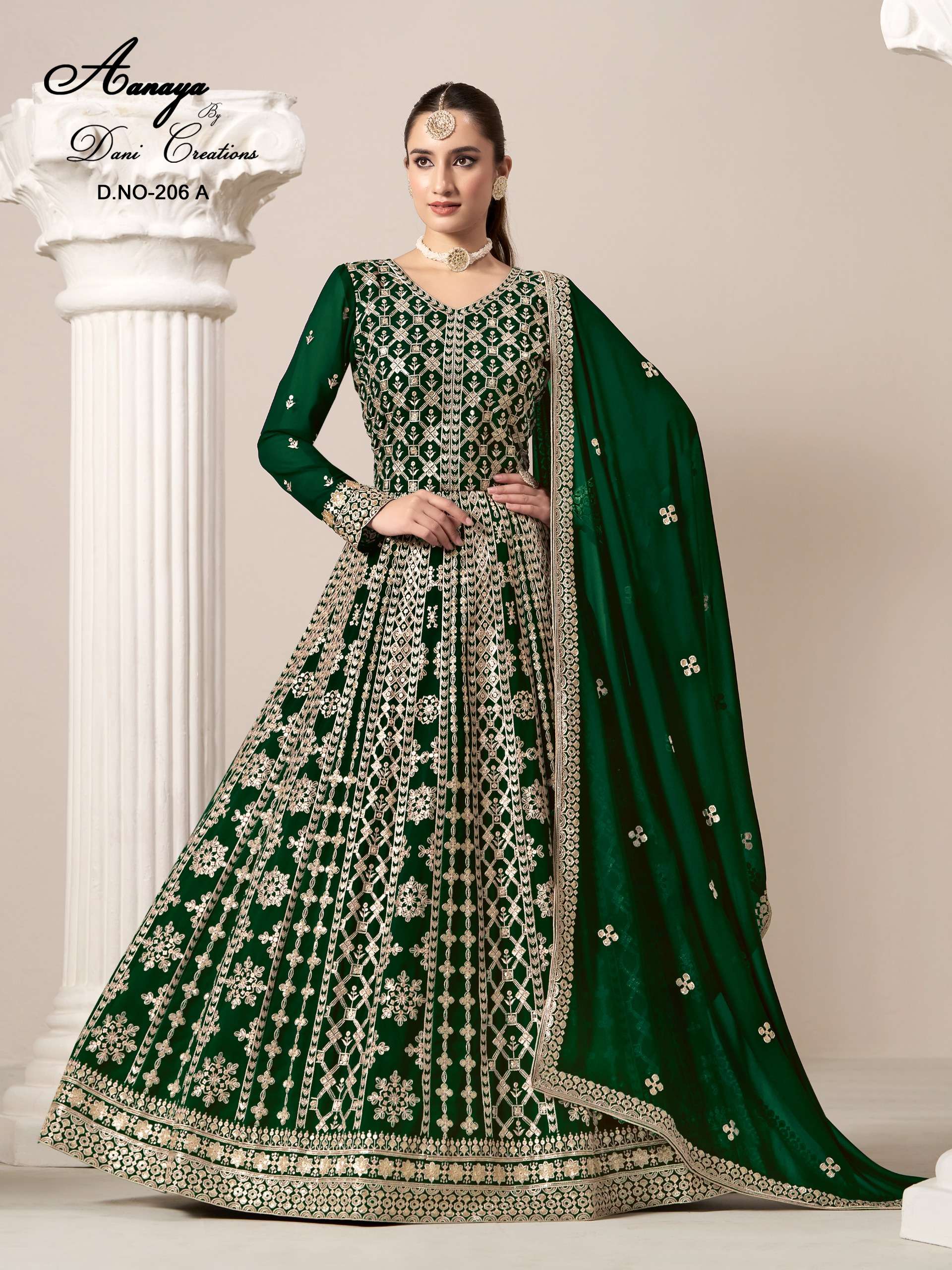 DANI CREATION AANAYA VOL 206 GEORGETTE HEAVY DESIGNER WEDDING WEAR DRESS