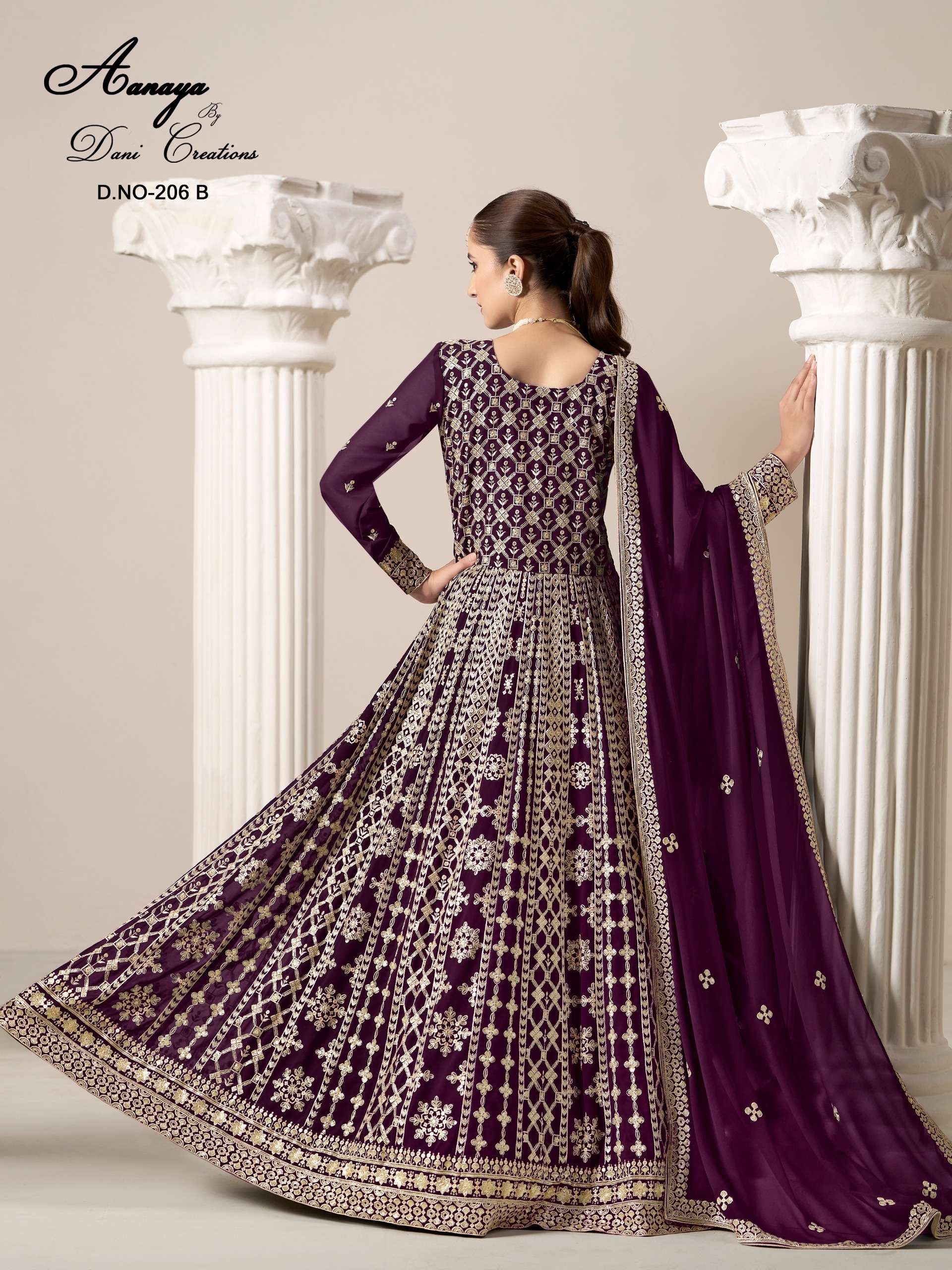DANI CREATION AANAYA VOL 206 GEORGETTE HEAVY DESIGNER WEDDING WEAR DRESS