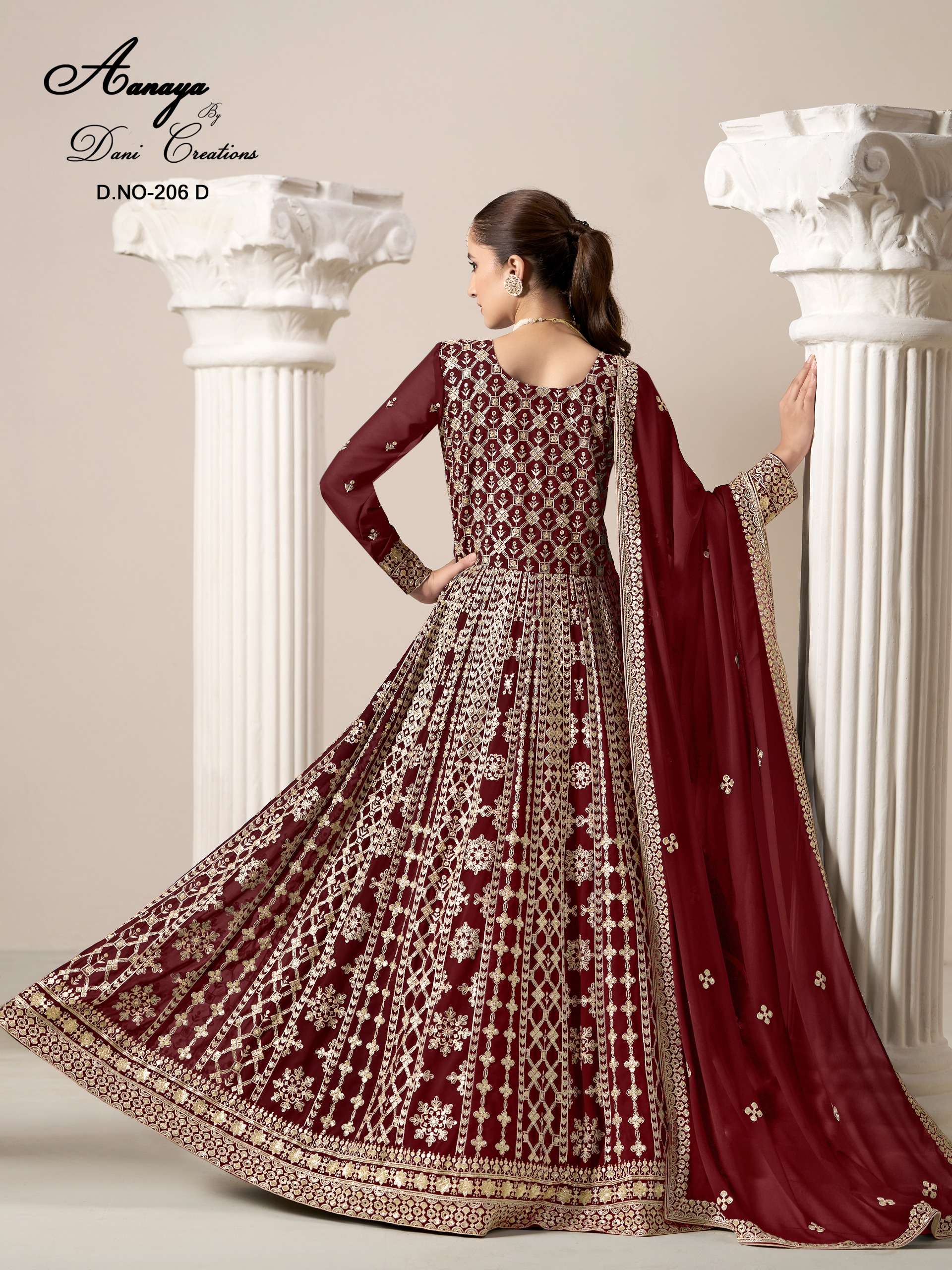 DANI CREATION AANAYA VOL 206 GEORGETTE HEAVY DESIGNER WEDDING WEAR DRESS