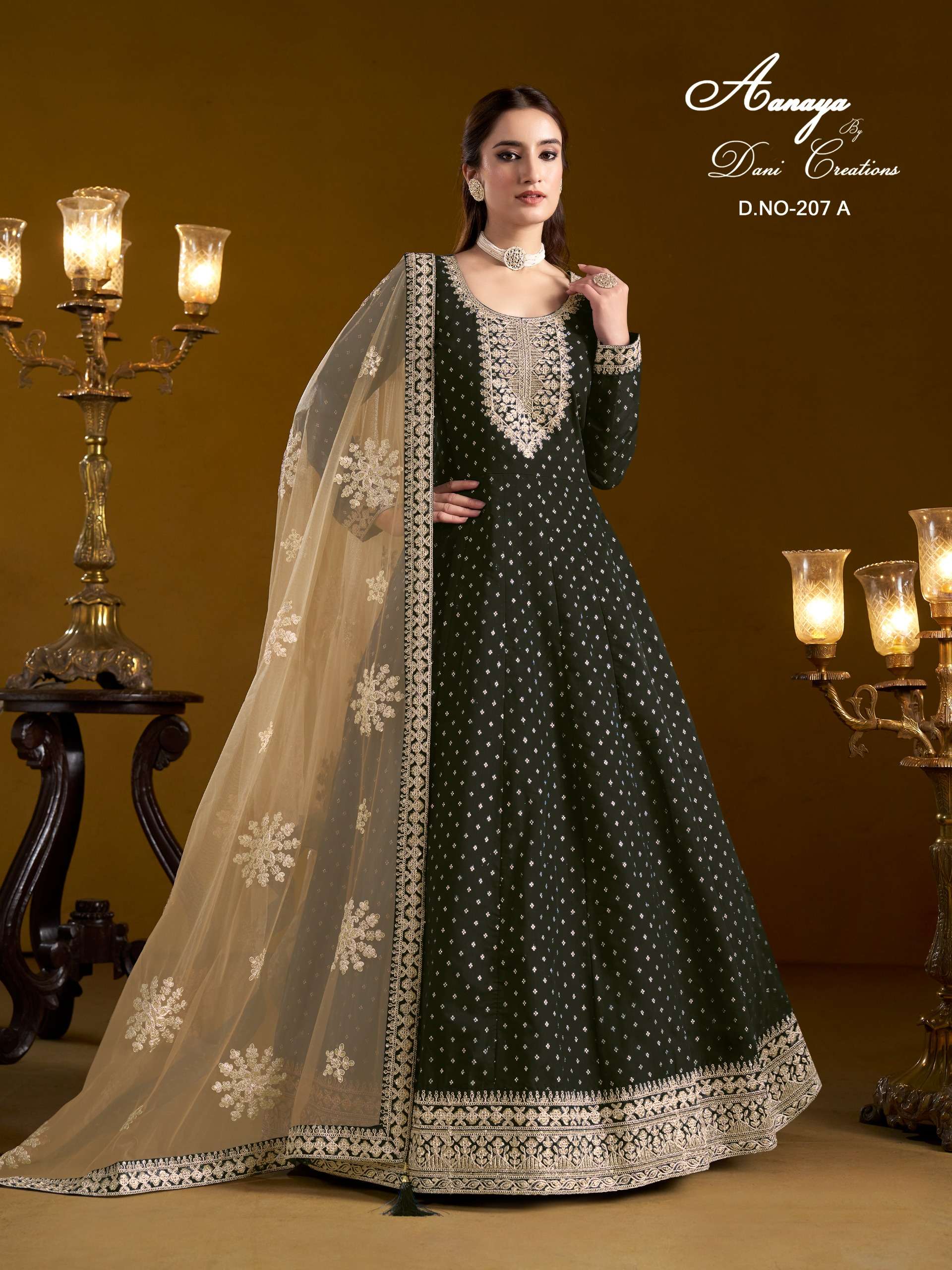 DANI CREATION AANAYA VOL 207 SILK DESIGNER PARTY WEAR GOWN DRESS