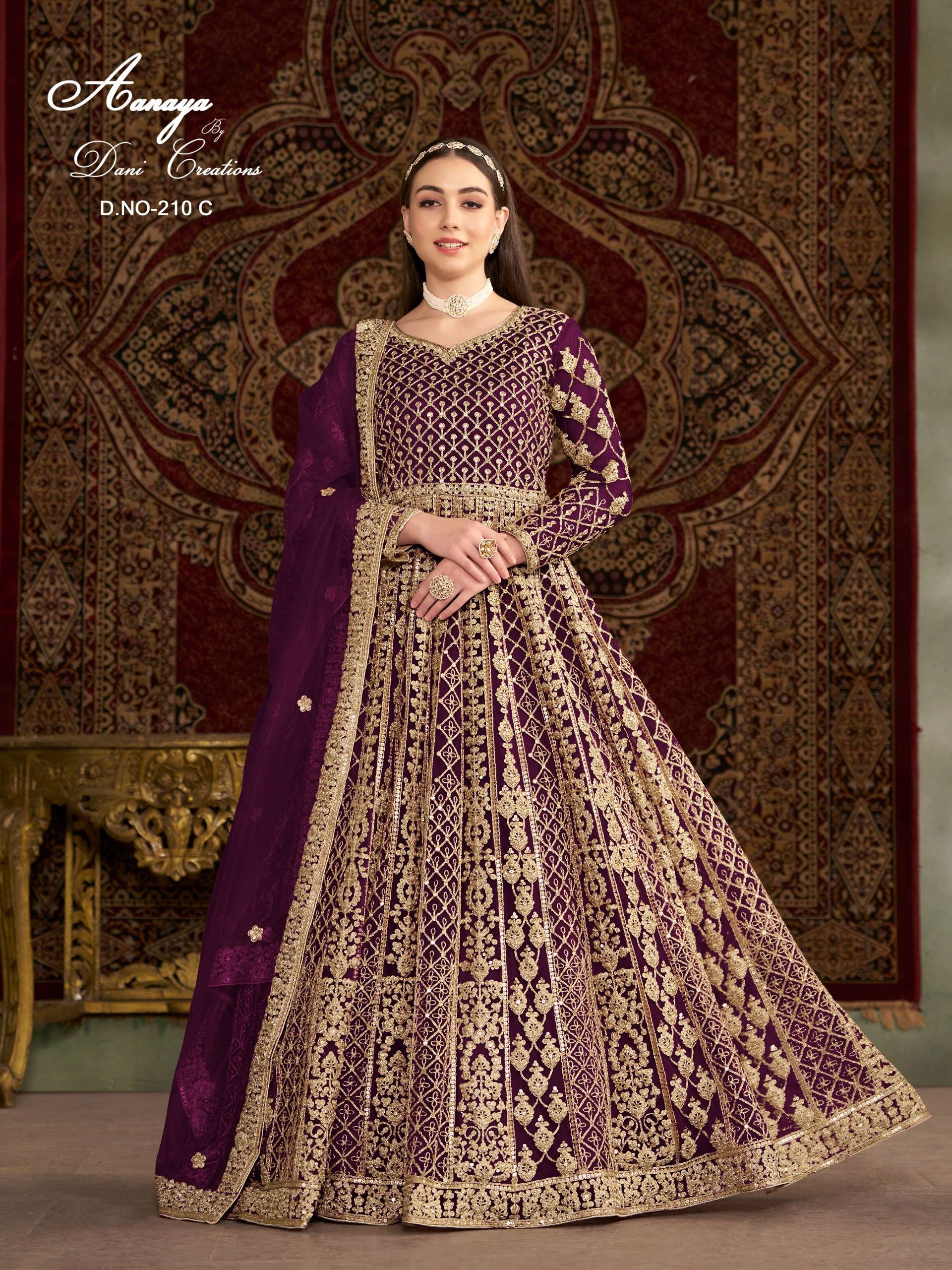 DANI CREATION AANAYA VOL 210 HEAVY DESIGNER WEDDING WEAR GOWN DRESS