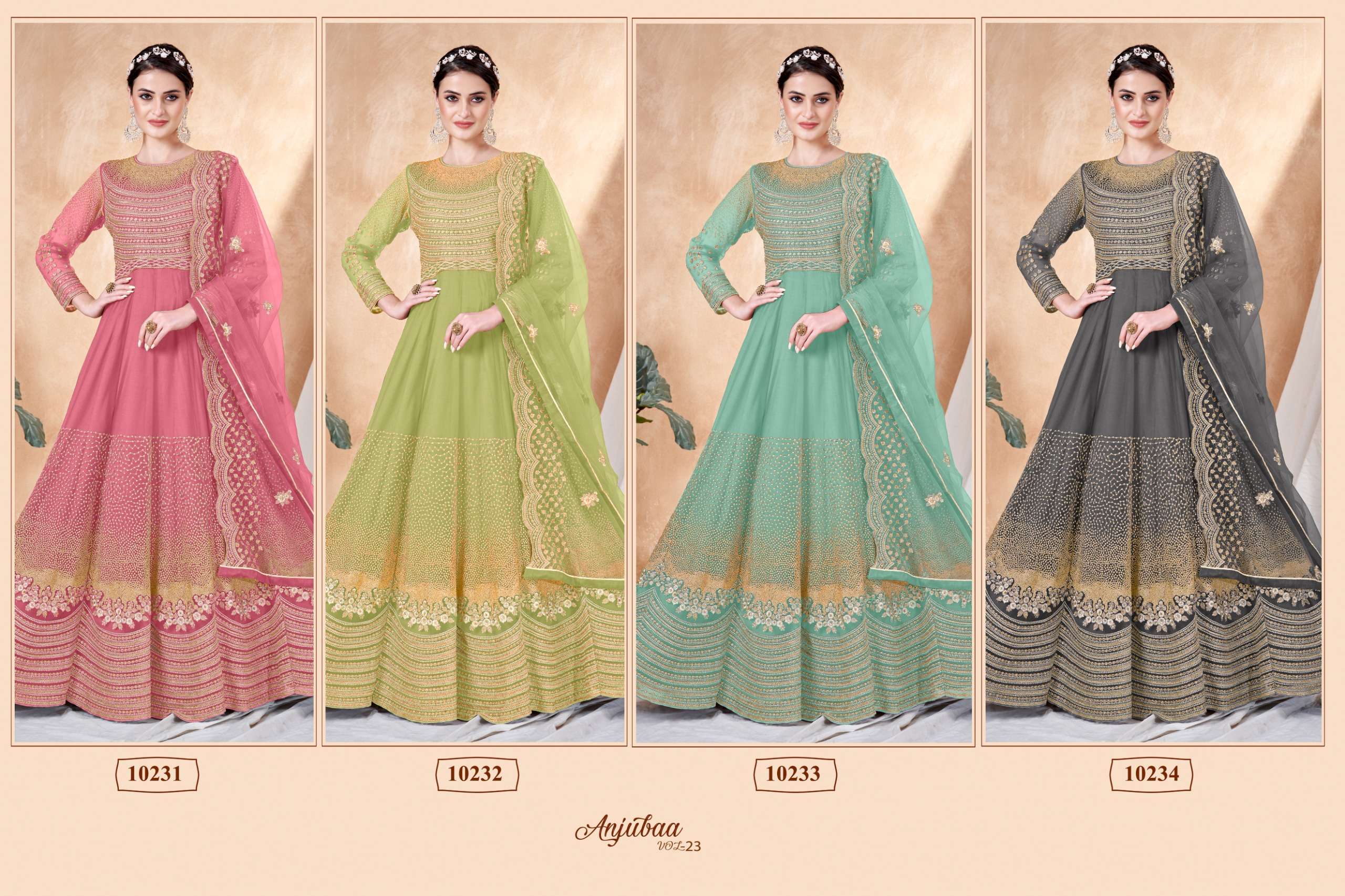  DANI CREATION ANJUBAA VOL 23 HEAVY DESIGNER PARTY WEAR GOWN DRESS