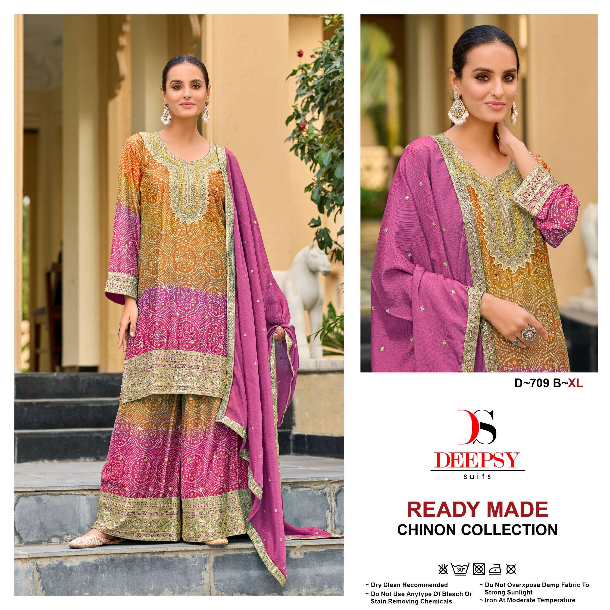 DEEPSY SUITS D 709 HEAVY BEAUTIFUL DESIGNER READY MADE PAKISTANI SUIT