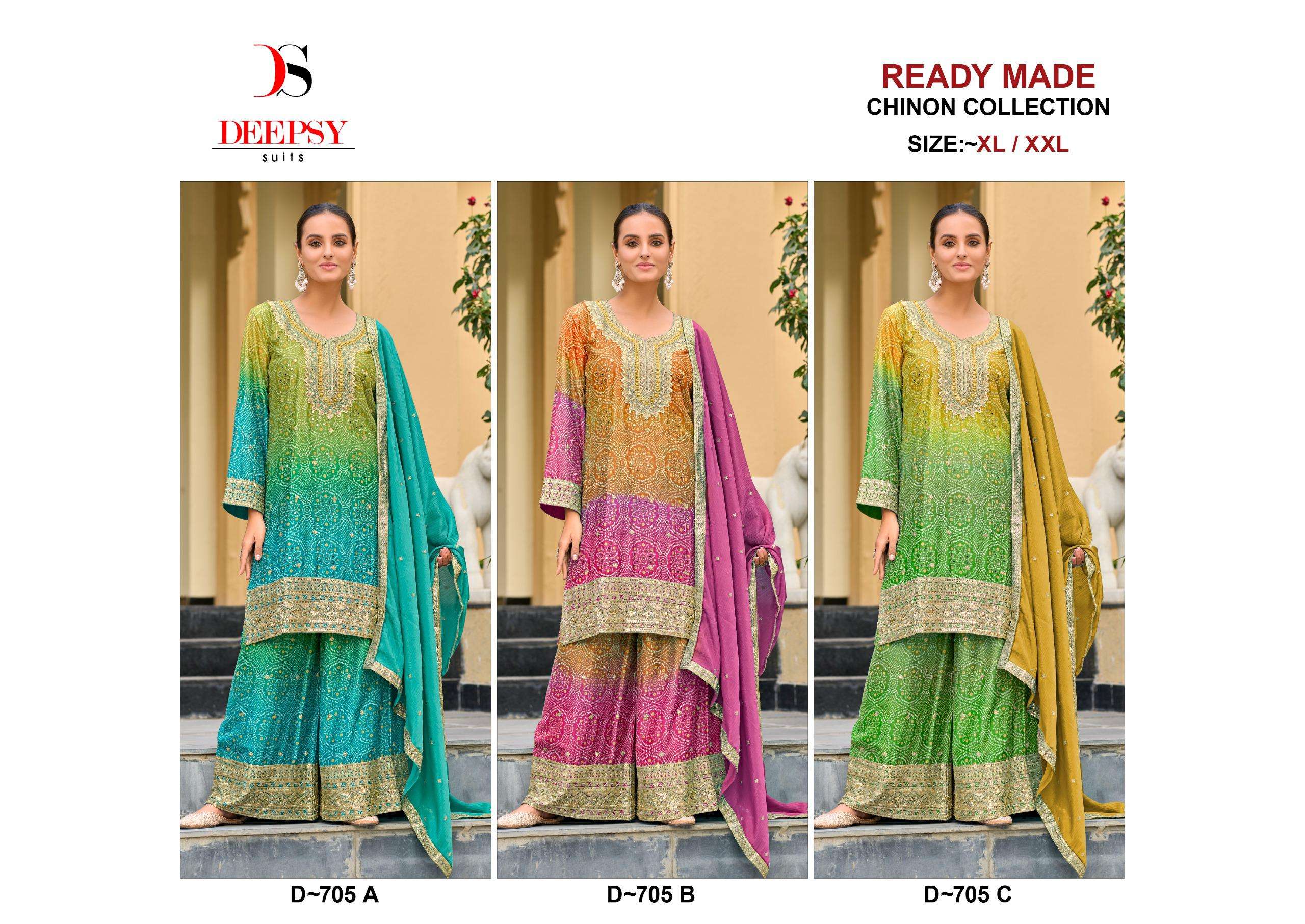 DEEPSY SUITS D 709 HEAVY BEAUTIFUL DESIGNER READY MADE PAKISTANI SUIT