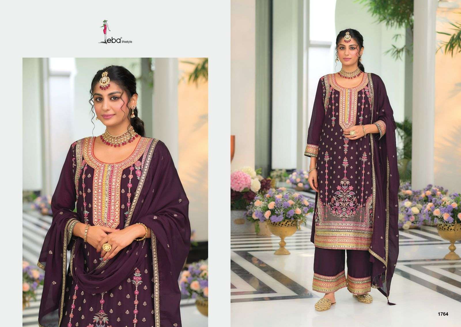 EBA LIFESTYE RUBY VOL 2 HEAVY EMBROIDERY DESIGNER LADIES SUIT