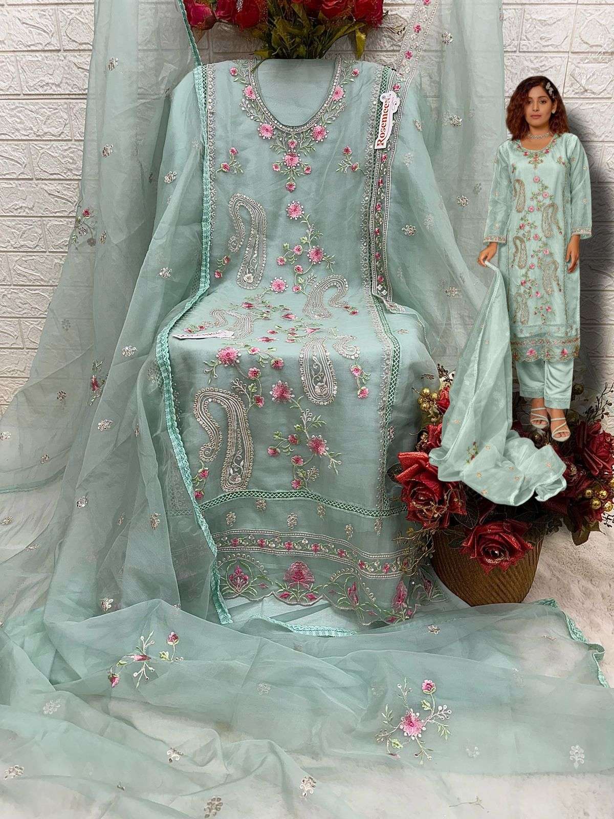 FEPIC iRAADAY IR 21210 ORGANZA HEAVY EMBROIDERED PAKISTANI SUIT