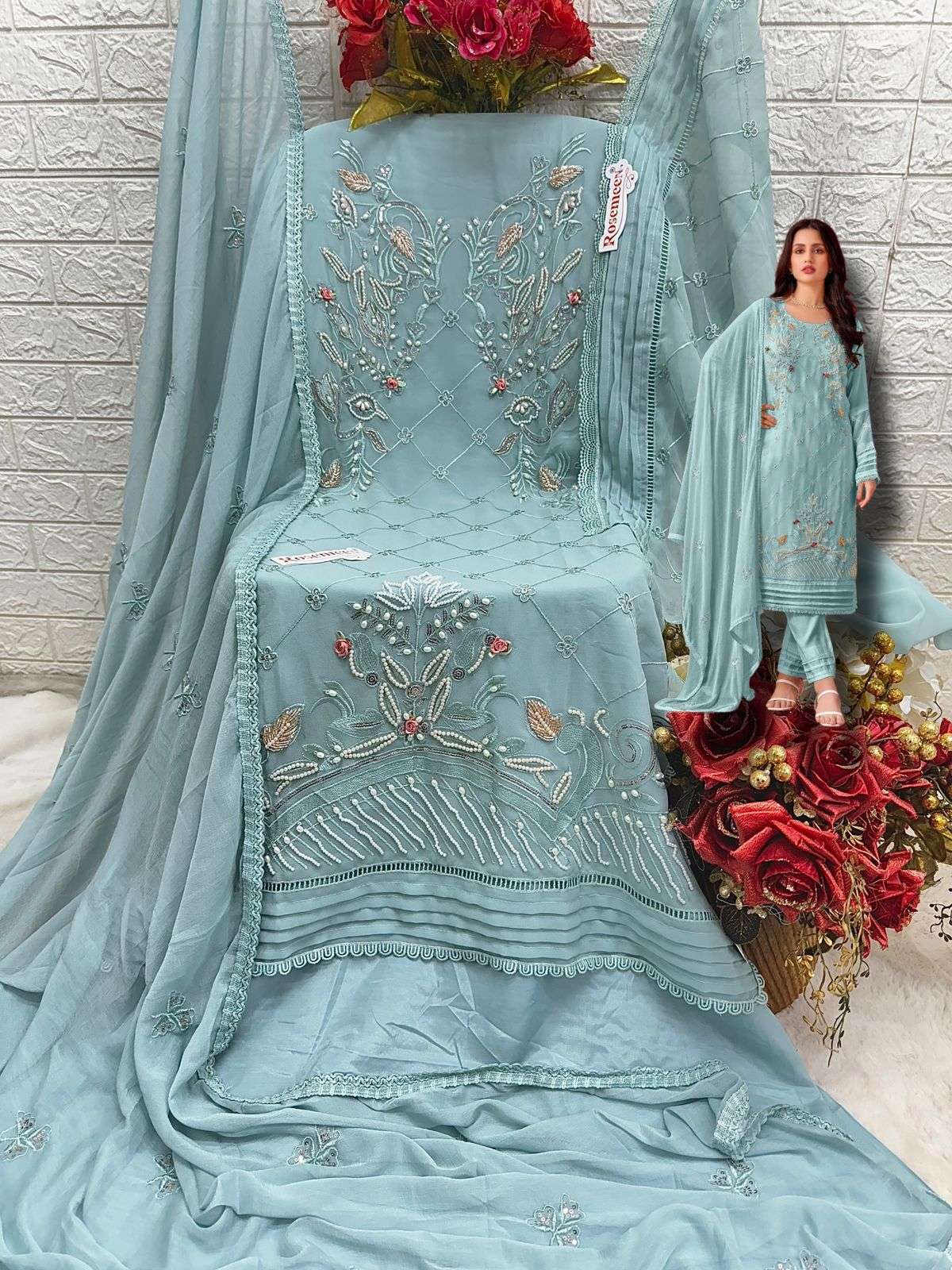 FEPIC ROSEMEEN C 1665 EFGHI GEORGETTE HEAVY DESIGNER SUIT