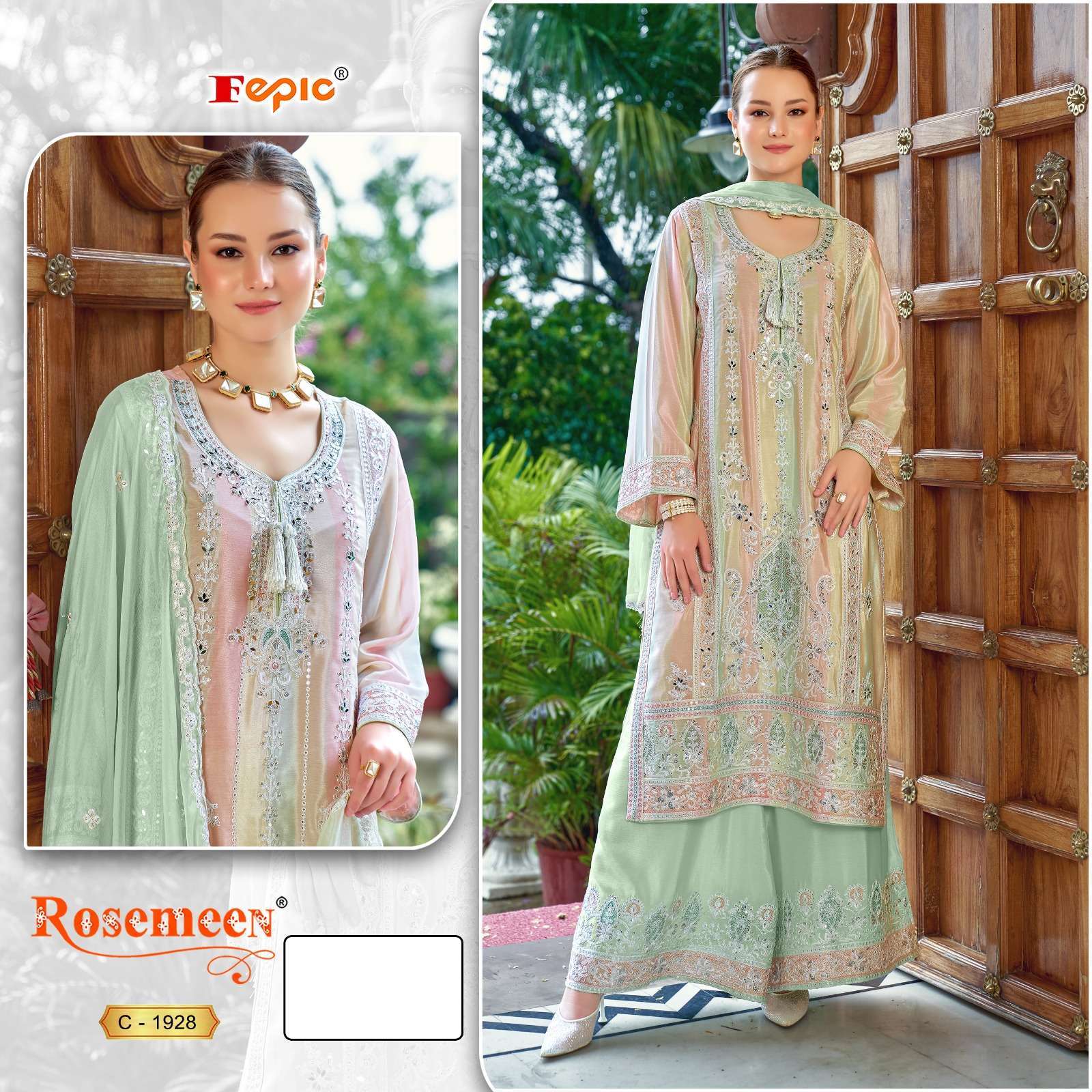  FEPIC ROSEMEEN C 1928 HEAVY EMBROIDERY DESIGNER PAKISTANI SUIT