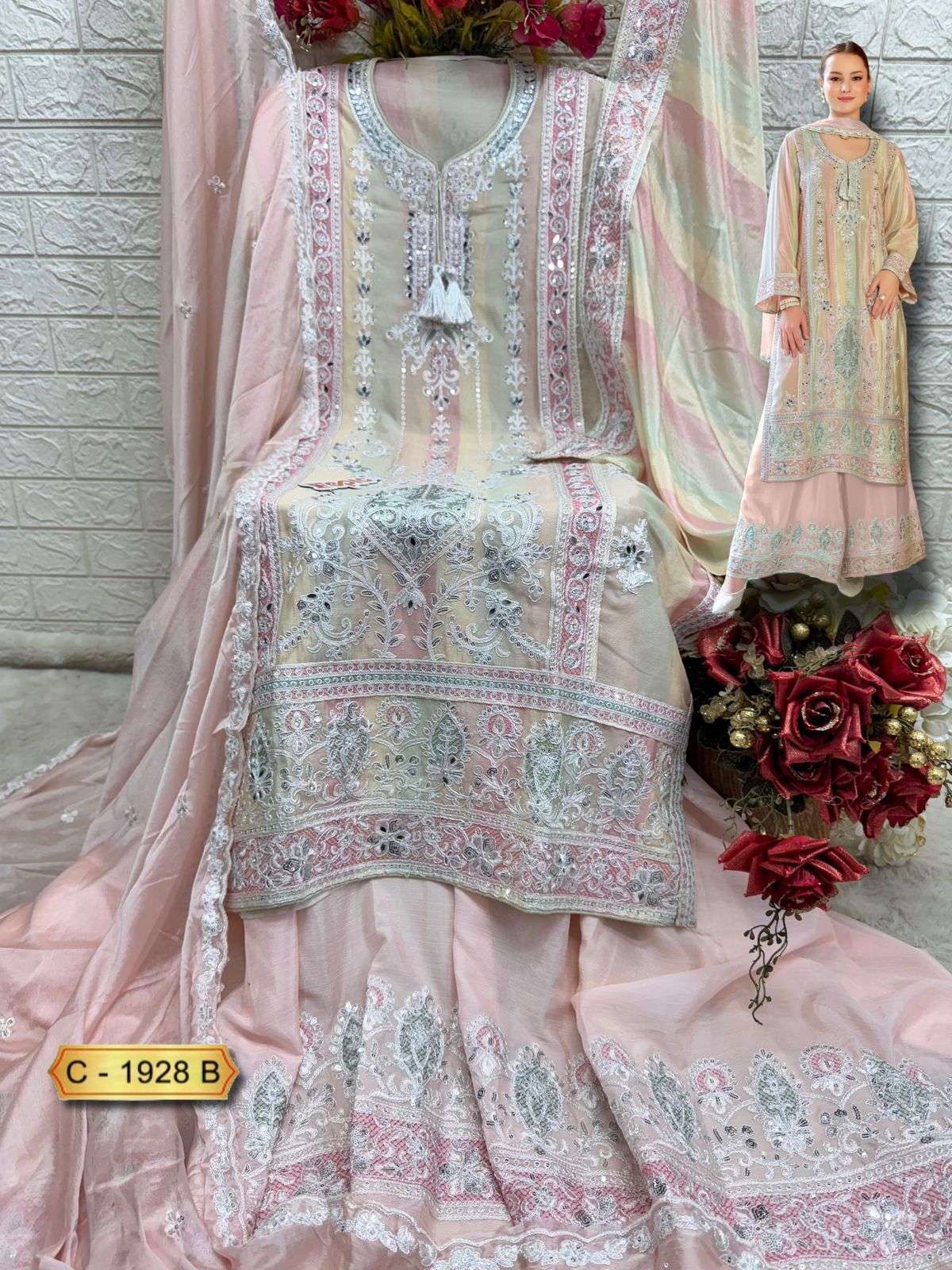  FEPIC ROSEMEEN C 1928 HEAVY EMBROIDERY DESIGNER PAKISTANI SUIT