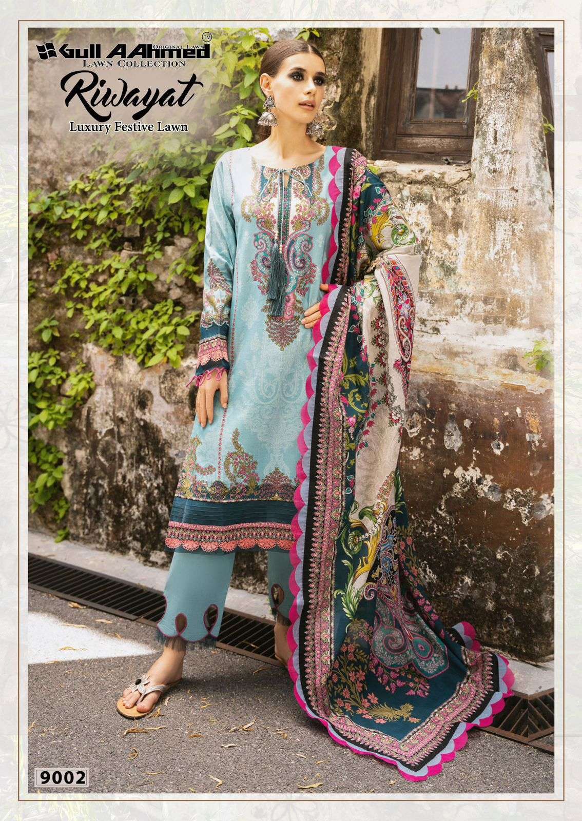 GULL AAHMED RIWAYAT VOL 9 LAWN COTTON DIGITAL PRINTS SALWAR SUIT