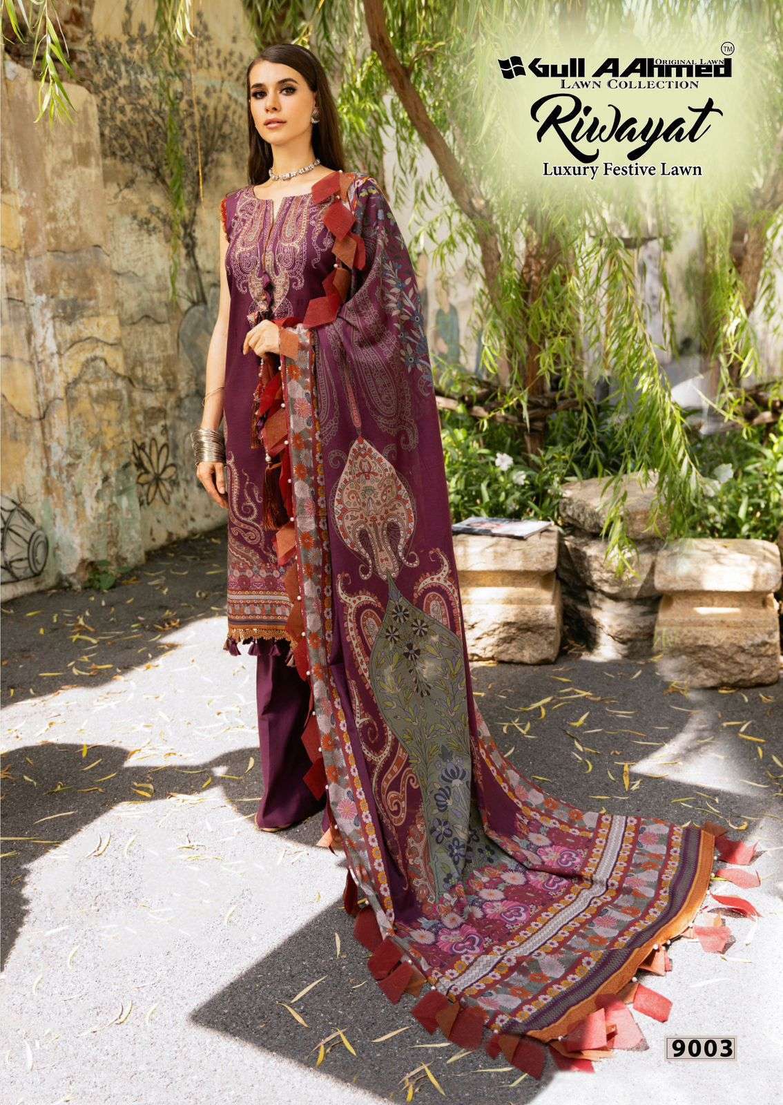 GULL AAHMED RIWAYAT VOL 9 LAWN COTTON DIGITAL PRINTS SALWAR SUIT
