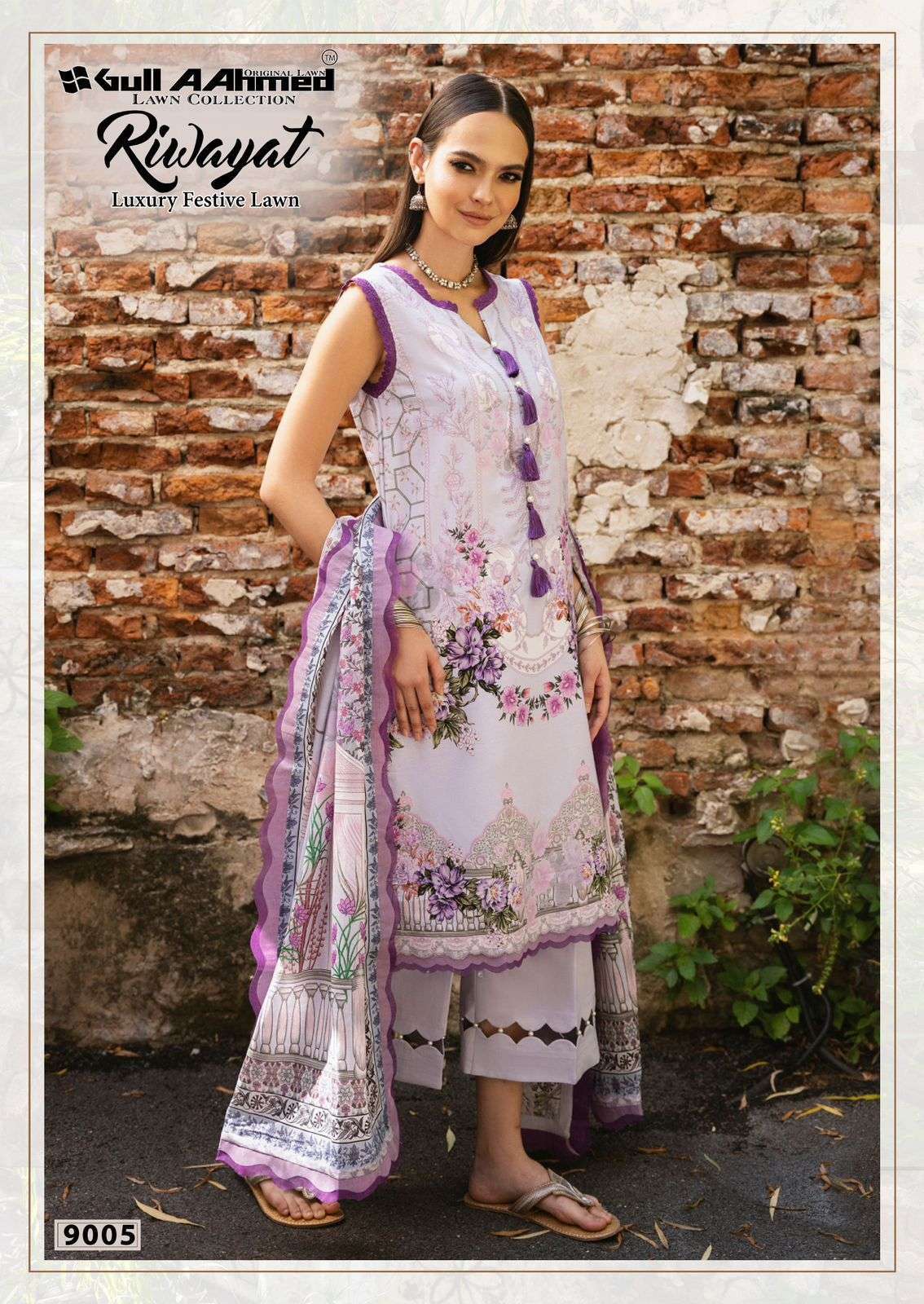 GULL AAHMED RIWAYAT VOL 9 LAWN COTTON DIGITAL PRINTS SALWAR SUIT