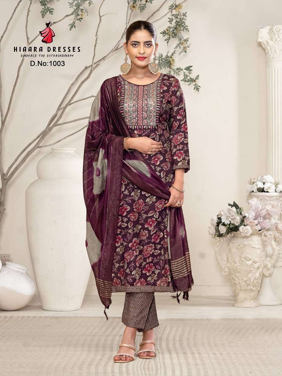 HIAARA DRESSES PAYAL VOL 1 STRAIGHT CUT PATTERN LADIES KURTI COMBO SET 