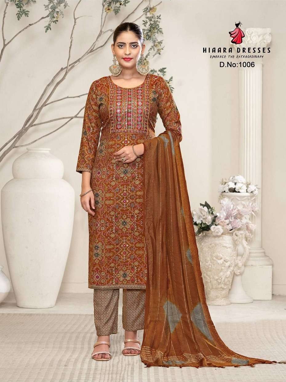HIAARA DRESSES PAYAL VOL 1 STRAIGHT CUT PATTERN LADIES KURTI COMBO SET 