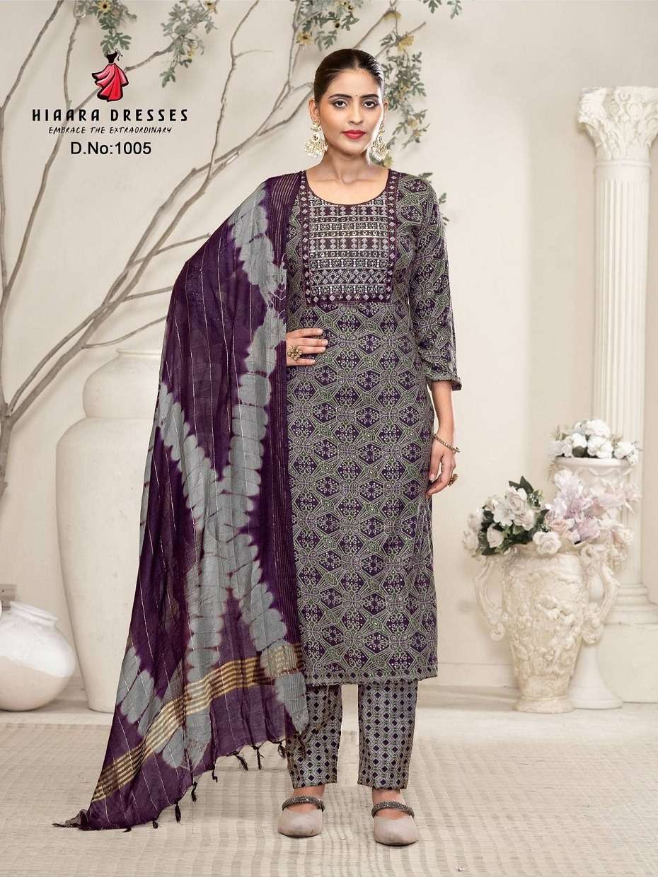 HIAARA DRESSES PAYAL VOL 1 STRAIGHT CUT PATTERN LADIES KURTI COMBO SET 