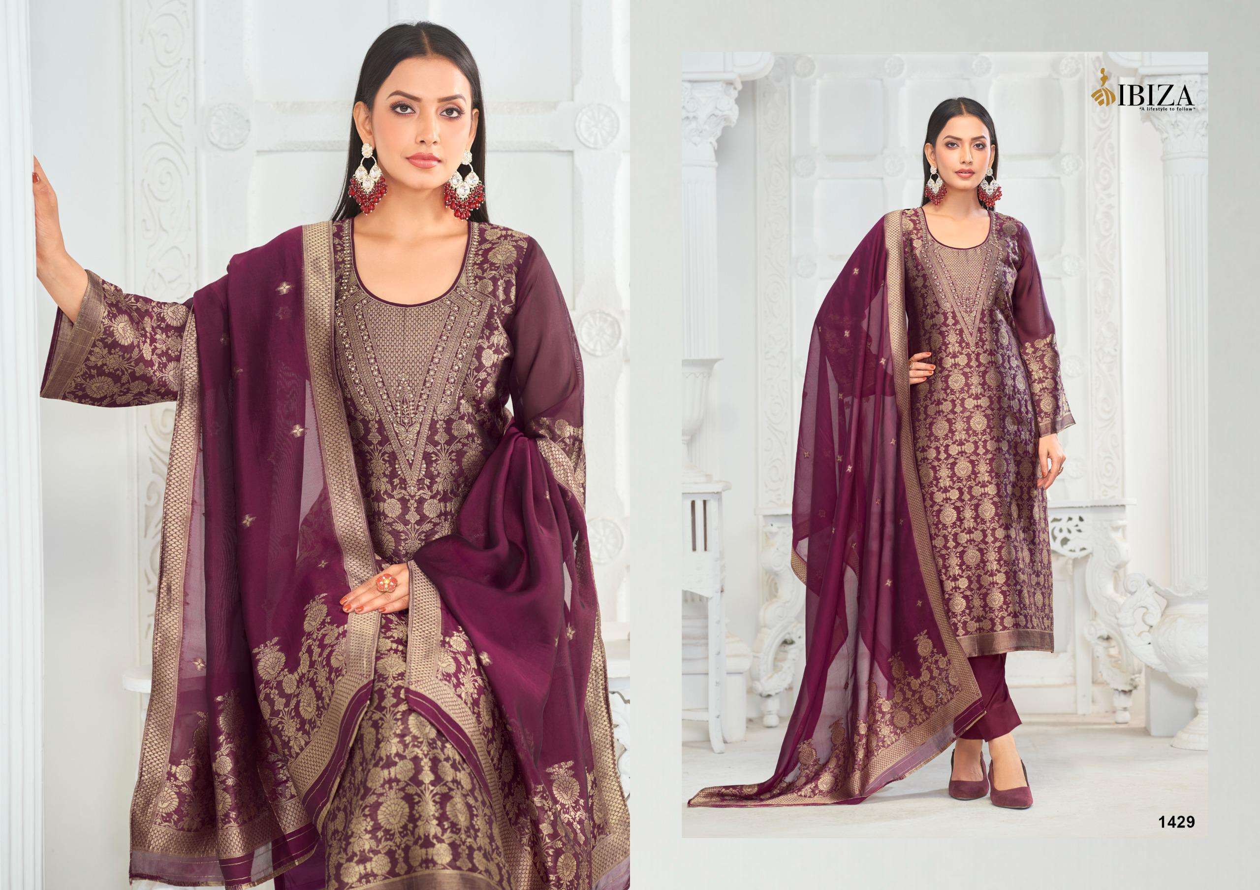 IBIZA LIFESTYLE ADEN SILK JACQUARD WITH HEAVY DESIGNER WORK SUIT