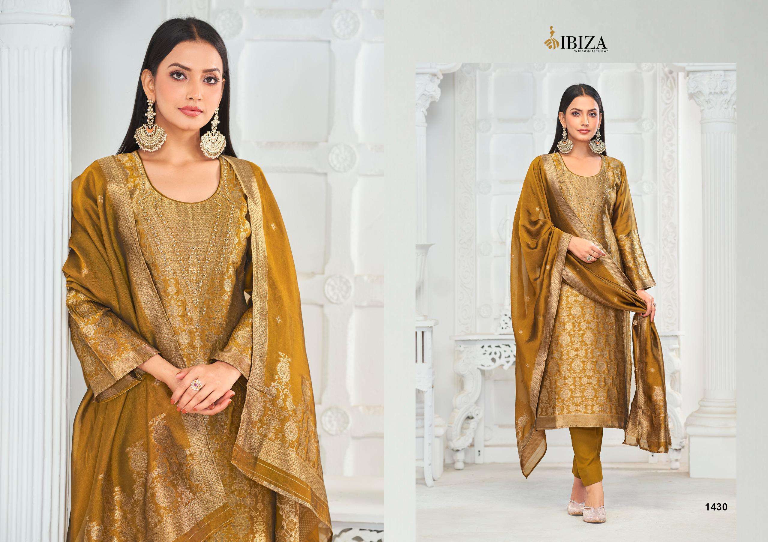 IBIZA LIFESTYLE ADEN SILK JACQUARD WITH HEAVY DESIGNER WORK SUIT
