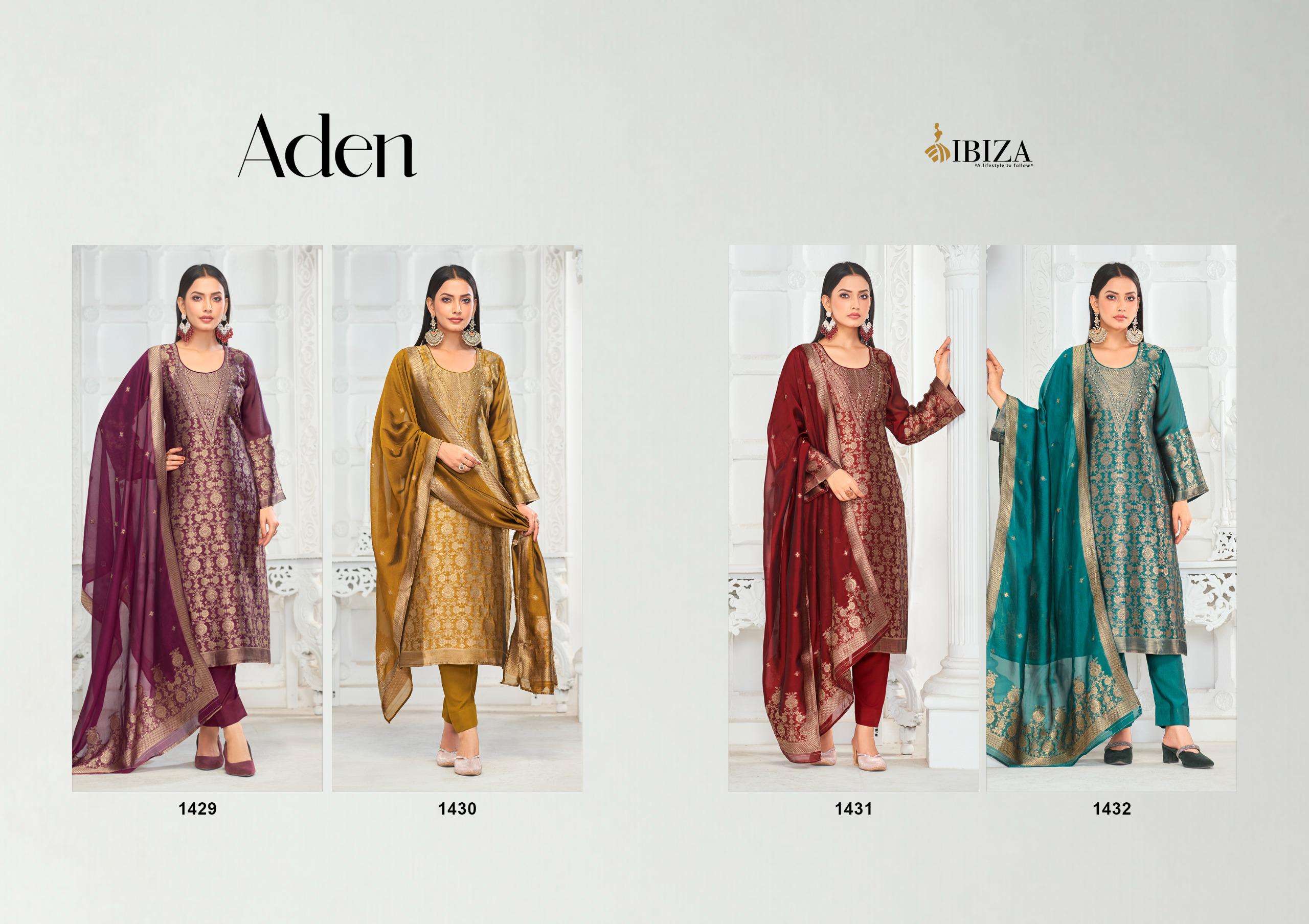 IBIZA LIFESTYLE ADEN SILK JACQUARD WITH HEAVY DESIGNER WORK SUIT