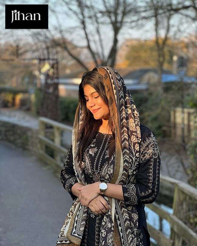 JIHAAN DESIGN NO - 3227  EXCLUSIVE COLLECTION PURE HEAVY RAYON COTTON SELF EMBROIDERED PAKISTANI SALWAR SUIT