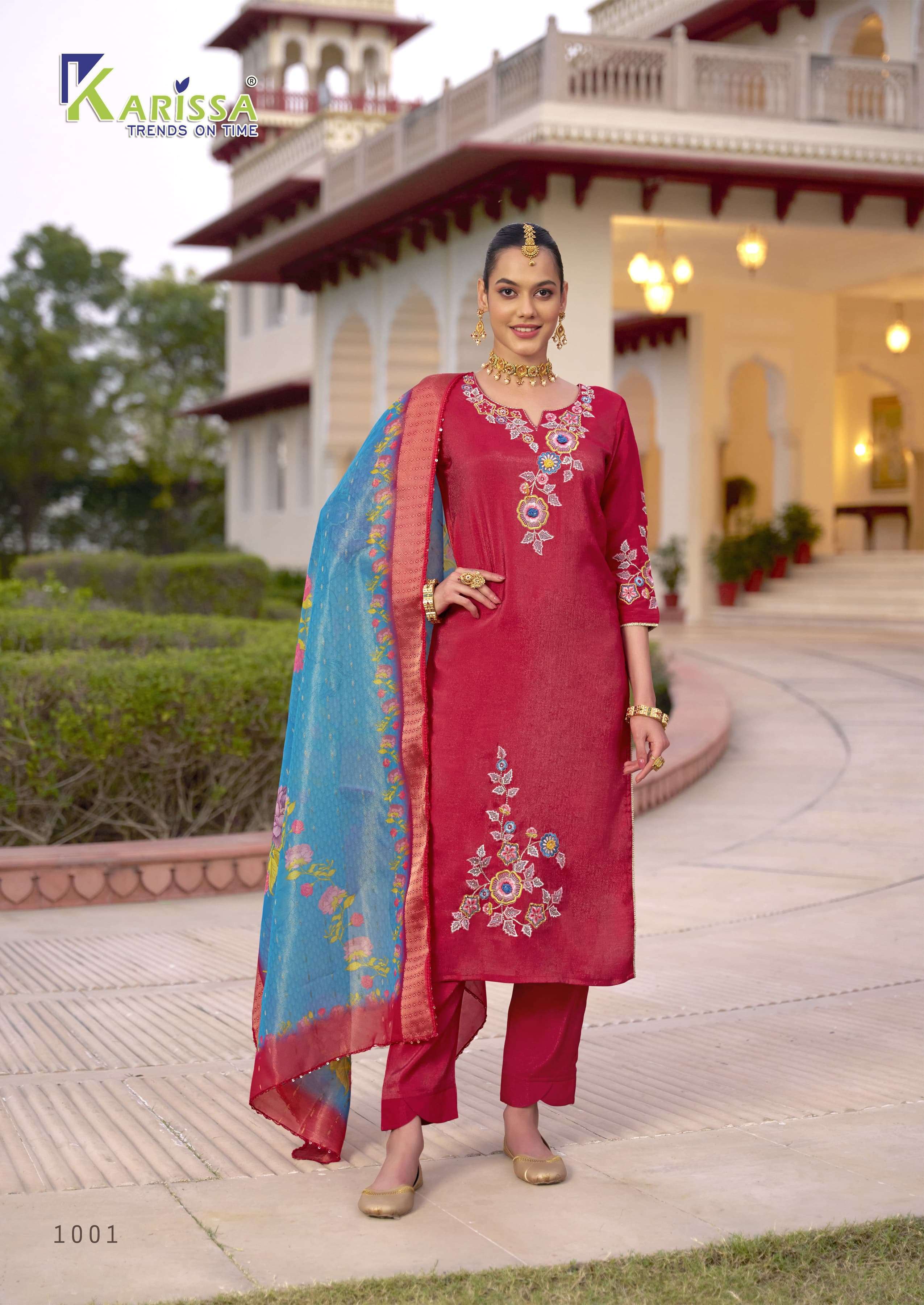 KARISSA MOHINI VISCOSE FANCY DESIGNER LADIES KURTI COMBO SET