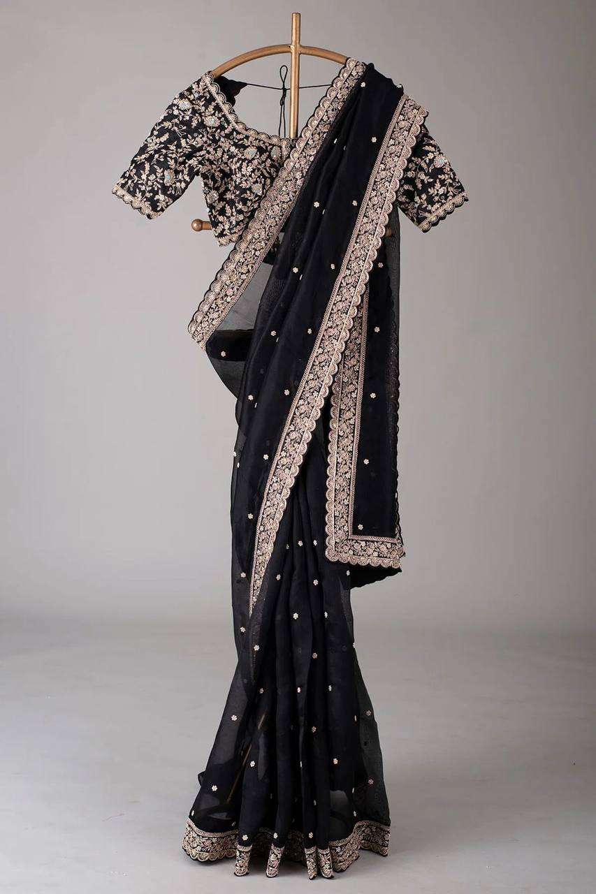 KD 536 SILK WITH HEAVY BEAUTIFUL DESIGNER FUNCTION WEAR SAREE