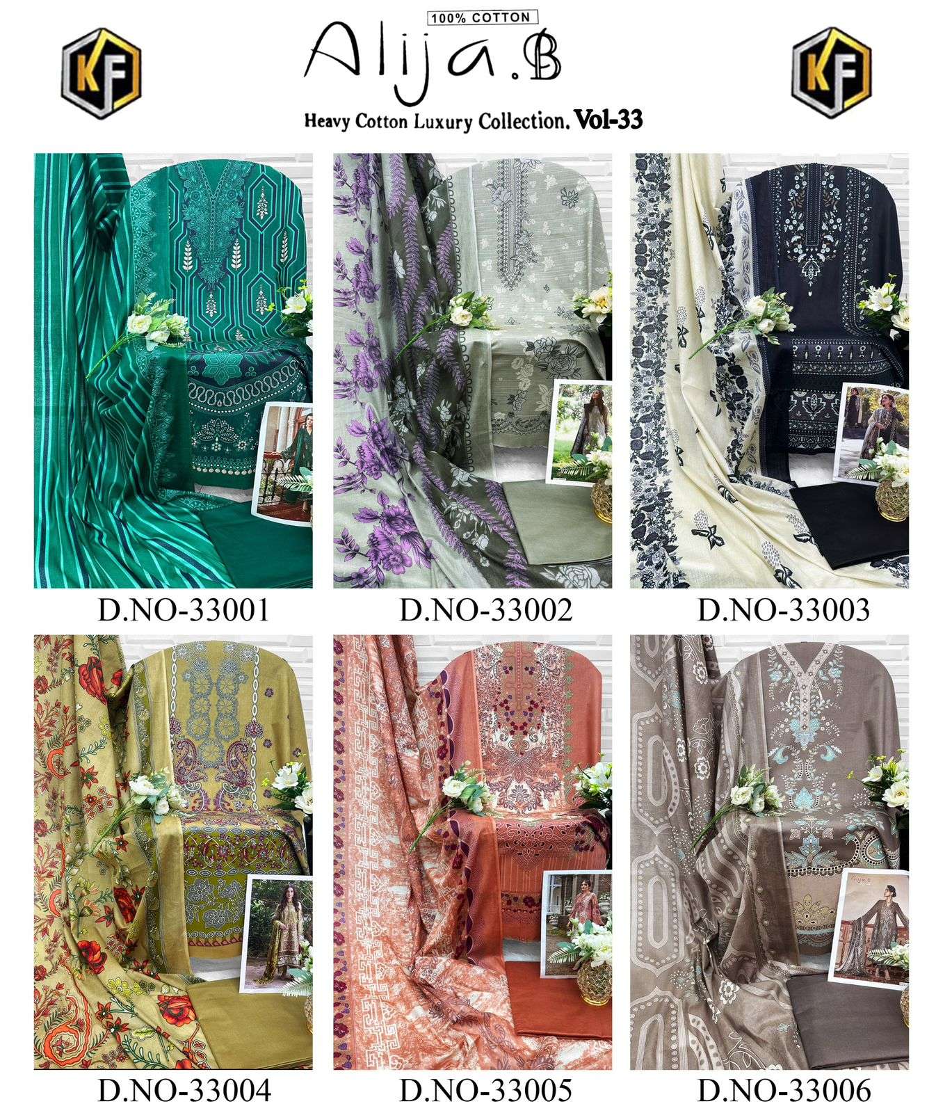 KEVAL FAB ALIJA B VOL 33 COTTON DIGITAL PRINTS  SALWAR SUIT