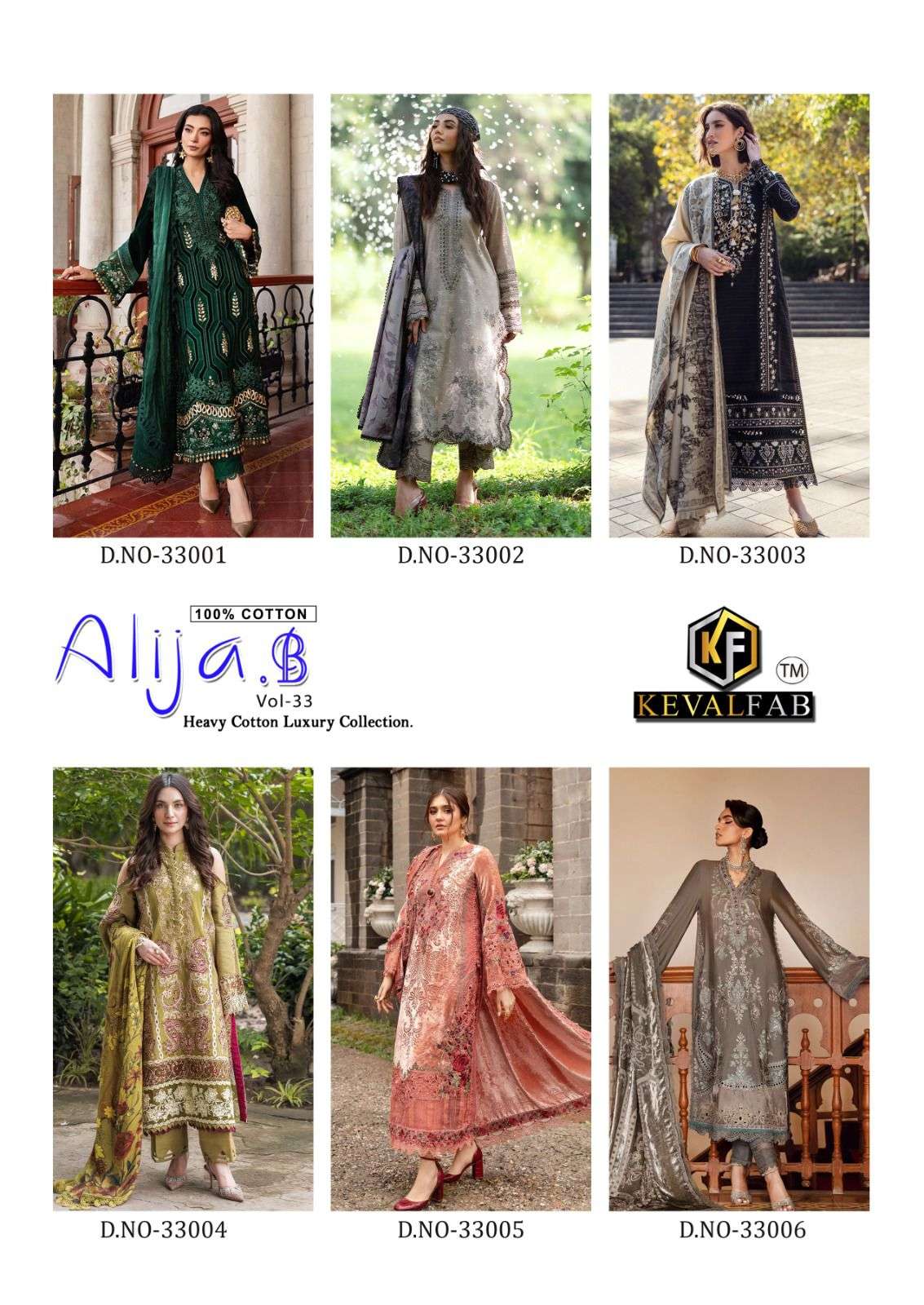 KEVAL FAB ALIJA B VOL 33 COTTON DIGITAL PRINTS  SALWAR SUIT