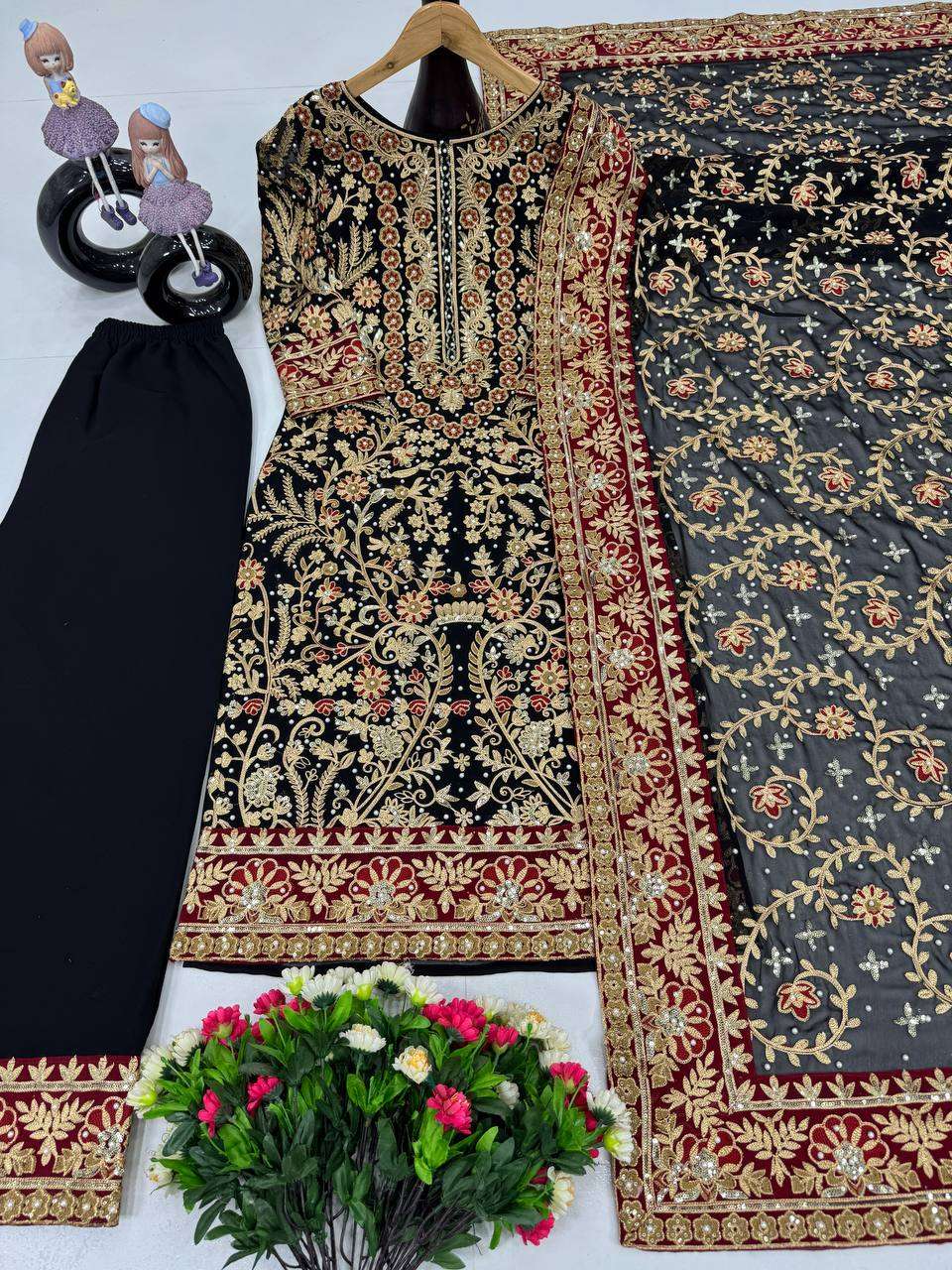 KF 1666 GEORGETTE HEAVY DESIGNER WEDDING WEAR SUIT