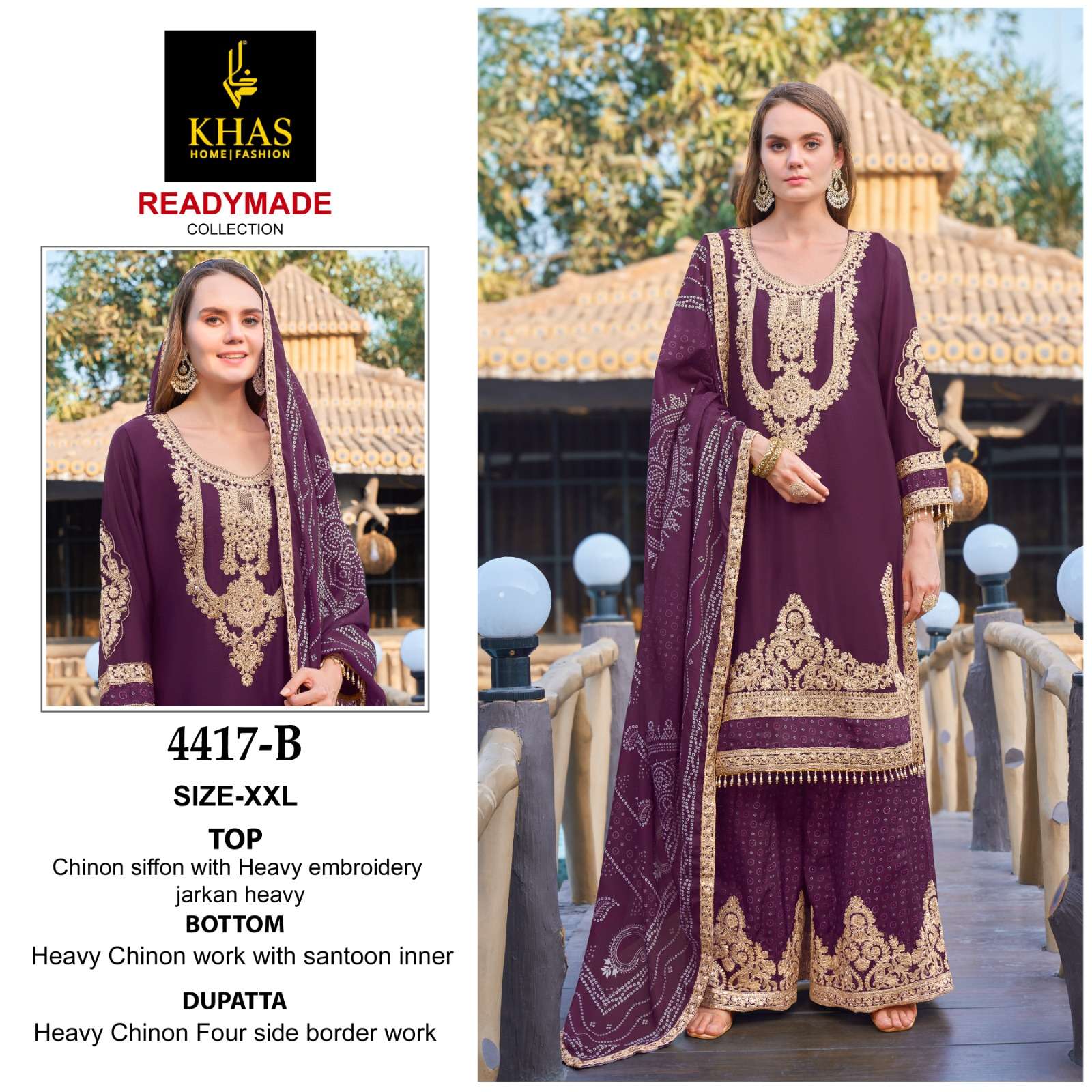 KHAS FASHION D NO 4417 HEAVY BEAUTIFUL DESIGNER PAKISTANI SUIT