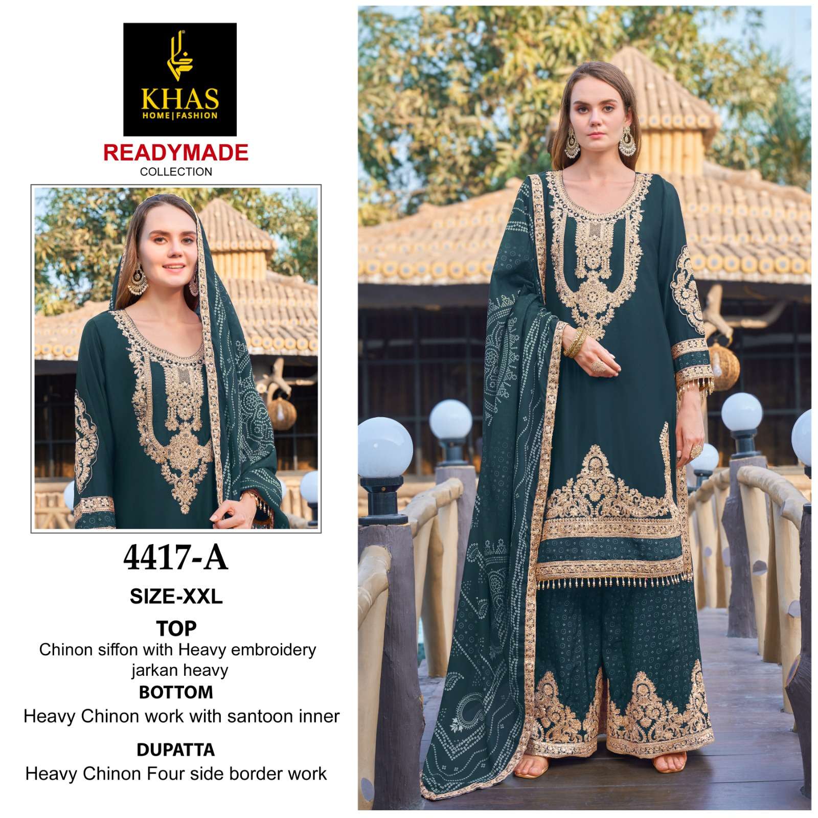 KHAS FASHION D NO 4417 HEAVY BEAUTIFUL DESIGNER PAKISTANI SUIT