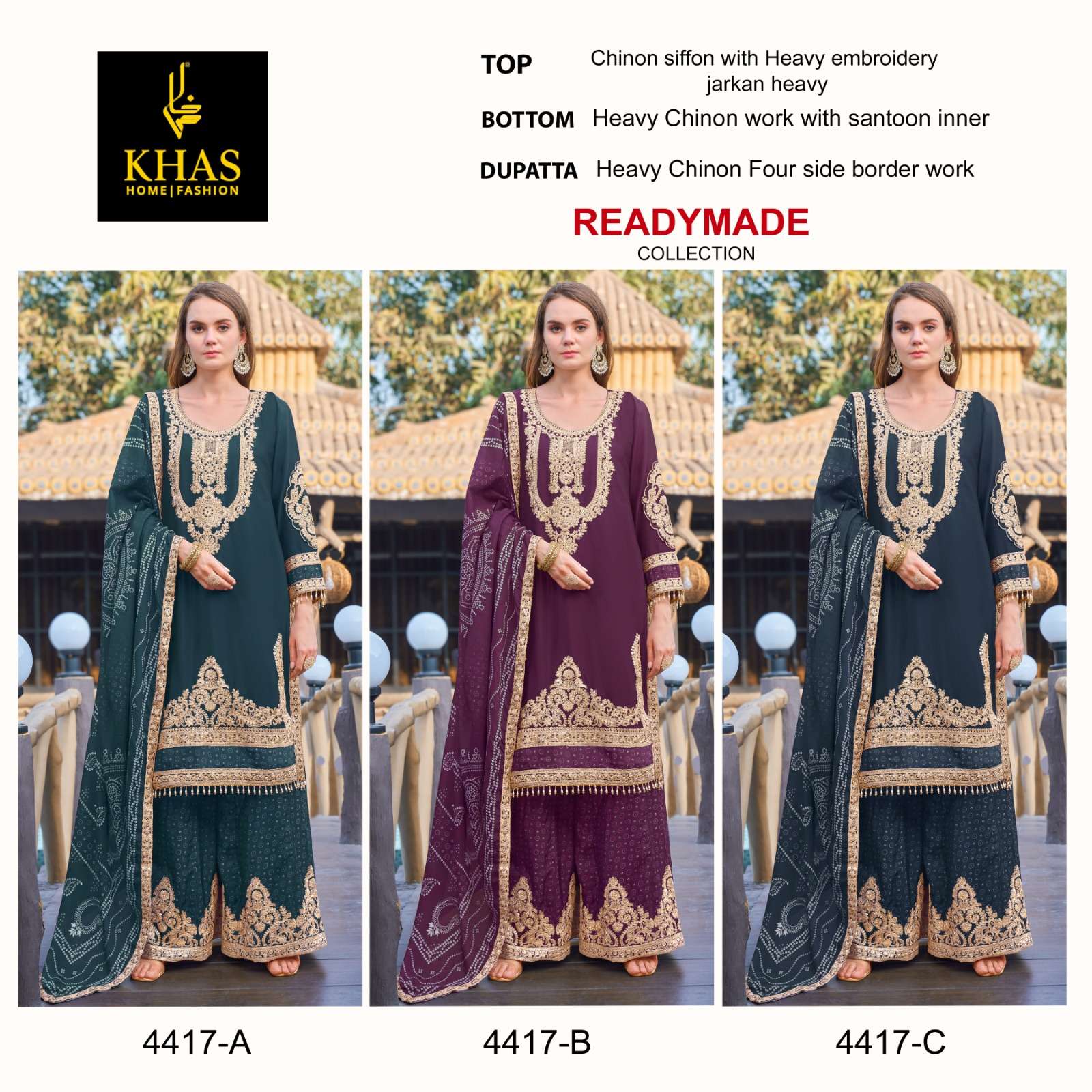 KHAS FASHION D NO 4417 HEAVY BEAUTIFUL DESIGNER PAKISTANI SUIT