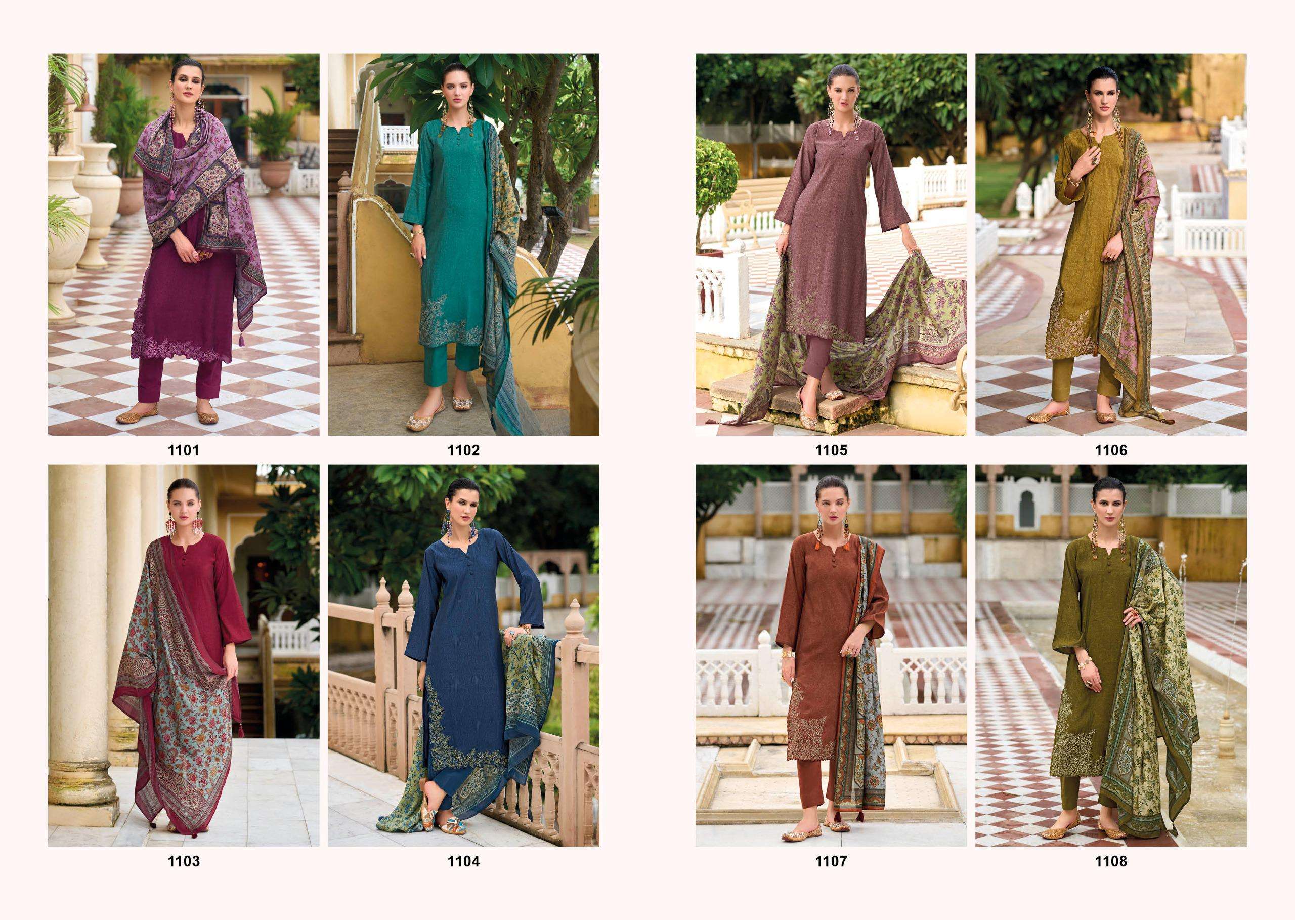  KILORY TRENDS SHISO VISCOSE DIGITAL PRINT WITH FANCY WORK SUIT