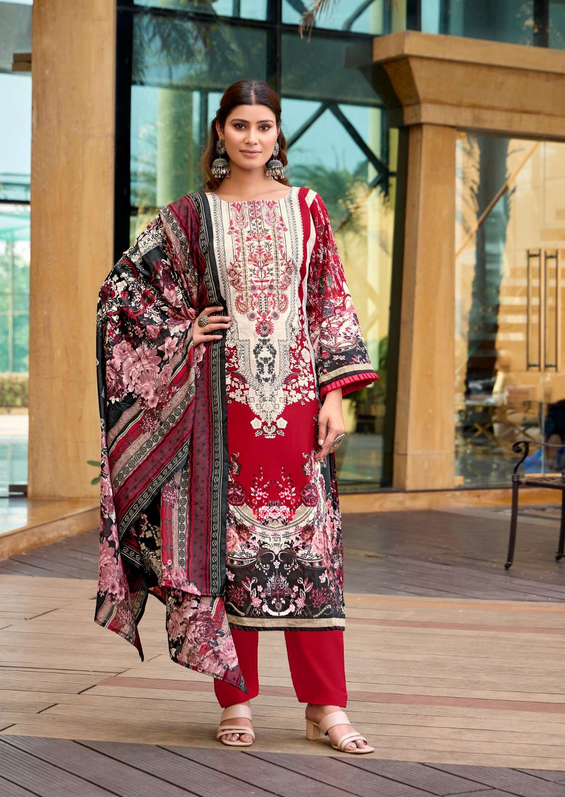 LEVISHA NAIRA NX VOL 11 COTTON DIGITAL STYLE PRINTS WITH FANCY WORK SUIT