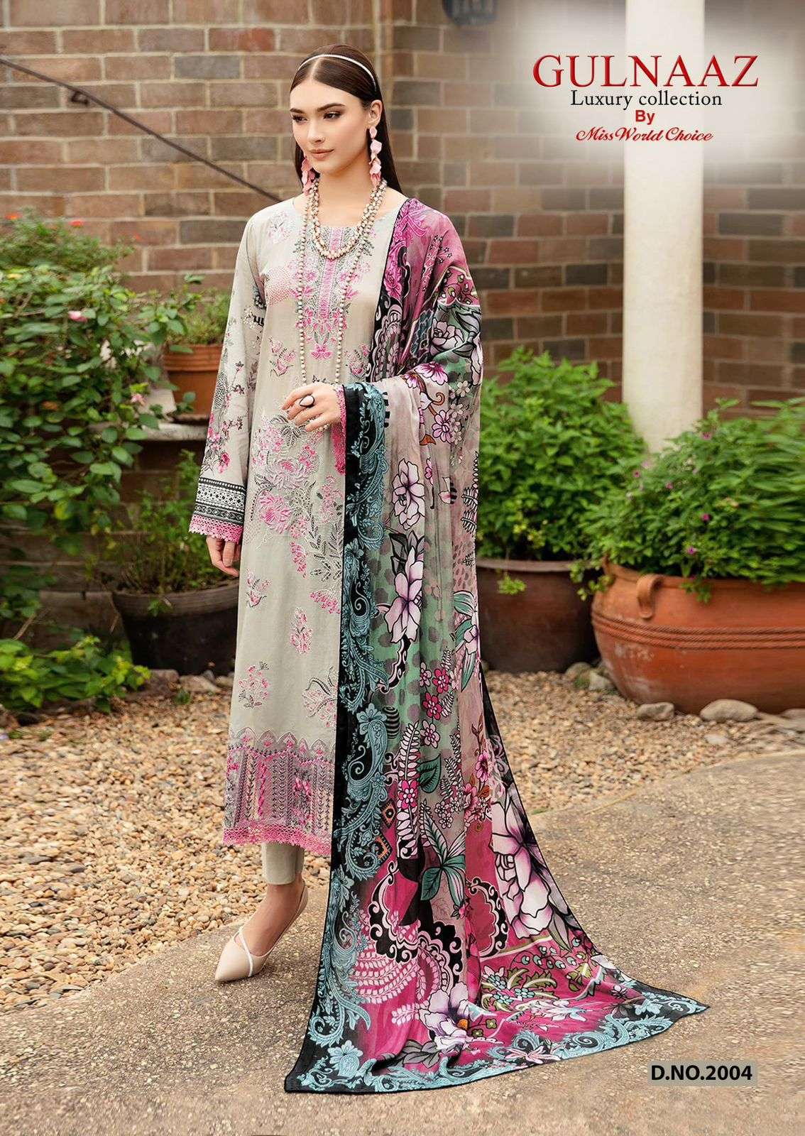 MISS WORLD CHOICE GULNAZ VOL 2 COTTON DIGITAL KARACHI PRINT SUIT