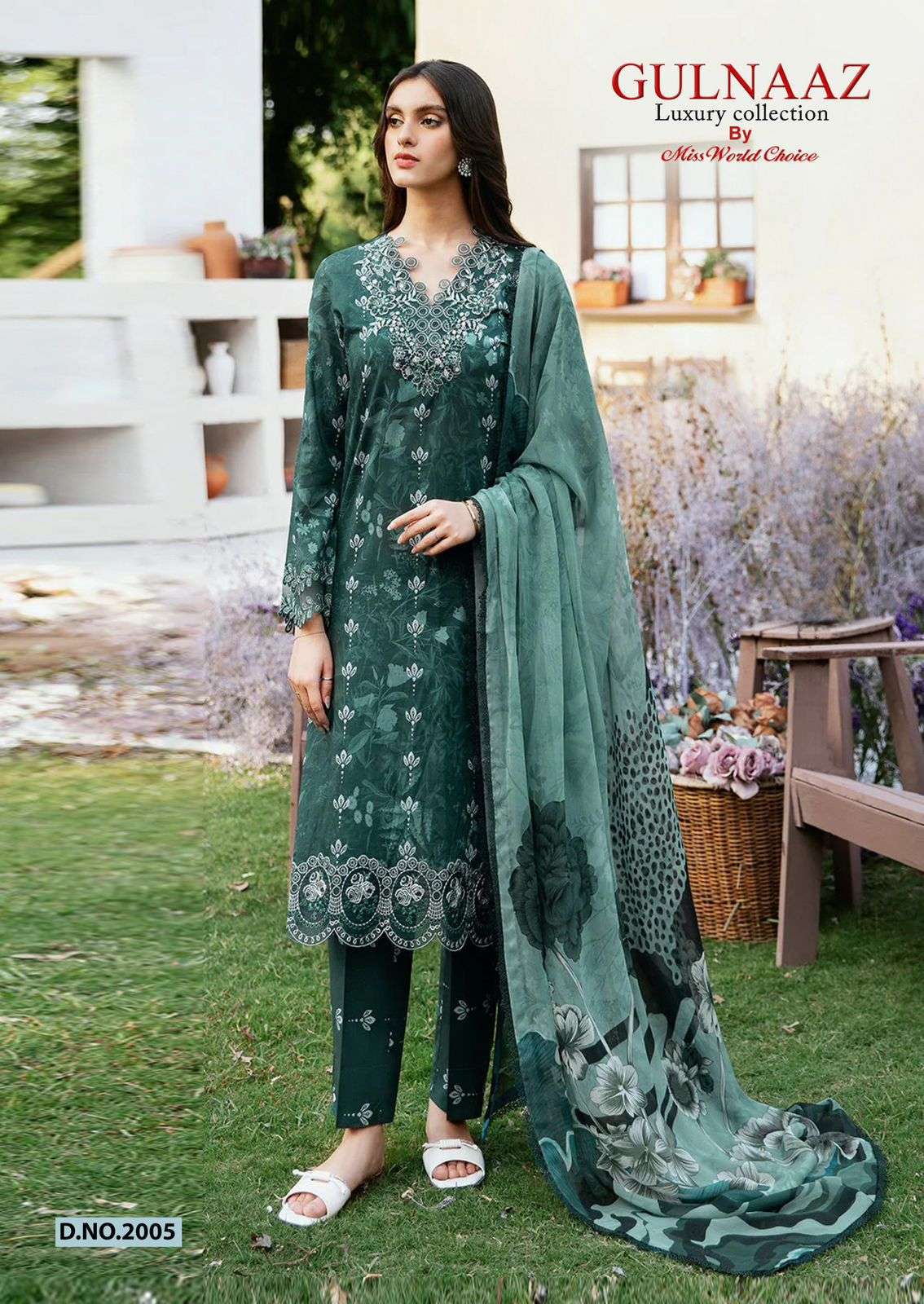 MISS WORLD CHOICE GULNAZ VOL 2 COTTON DIGITAL KARACHI PRINT SUIT