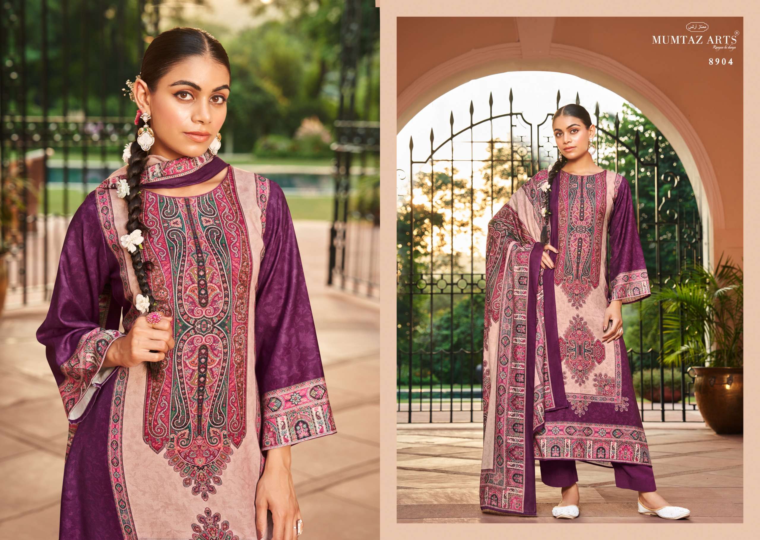 MUMTAZ ARTS SHIRINGAR PASHMINA DIGITAL PRINTS WITH FANCY WORK SUIT